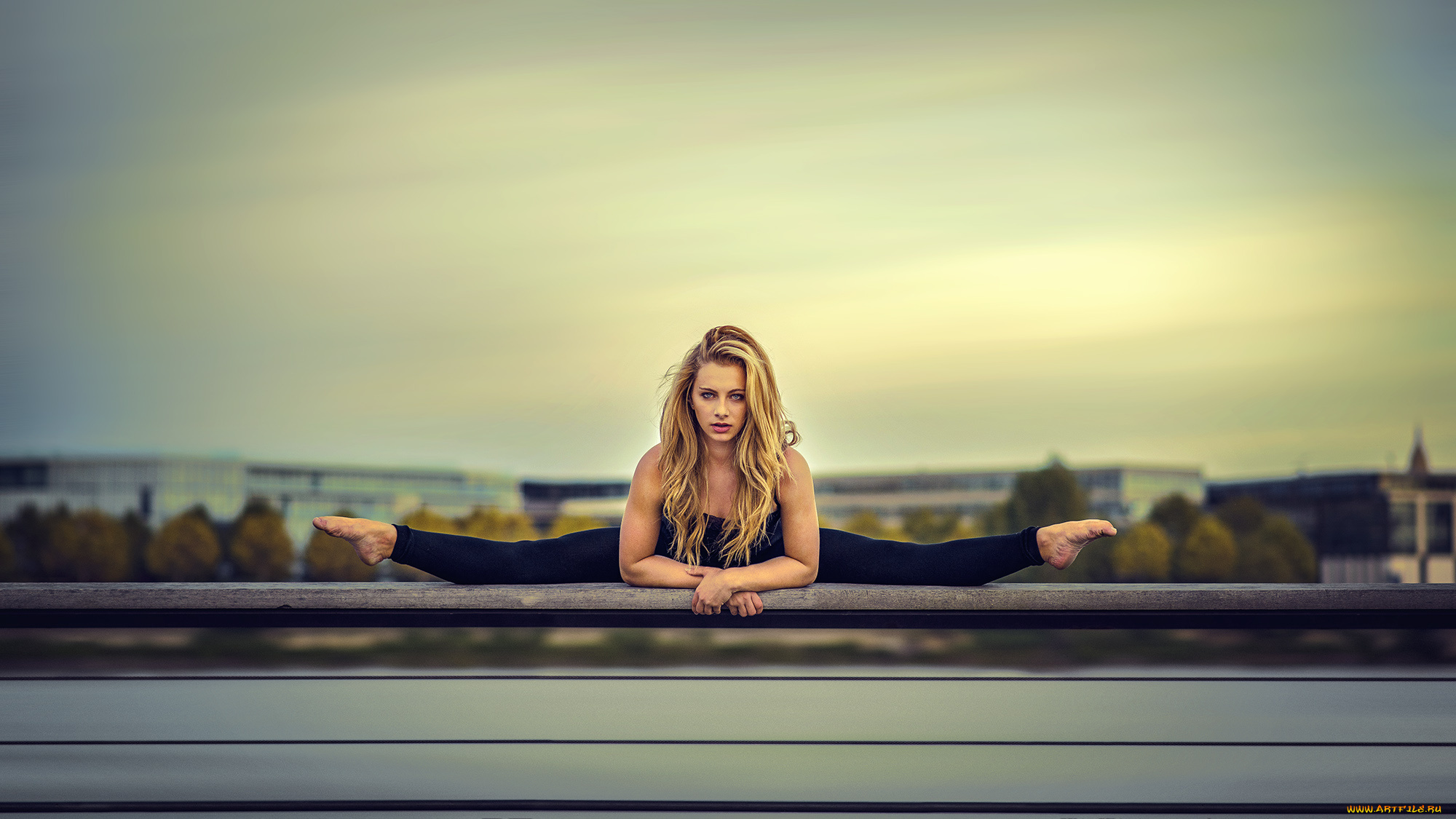 девушки, -unsort, , блондинки, шпагат