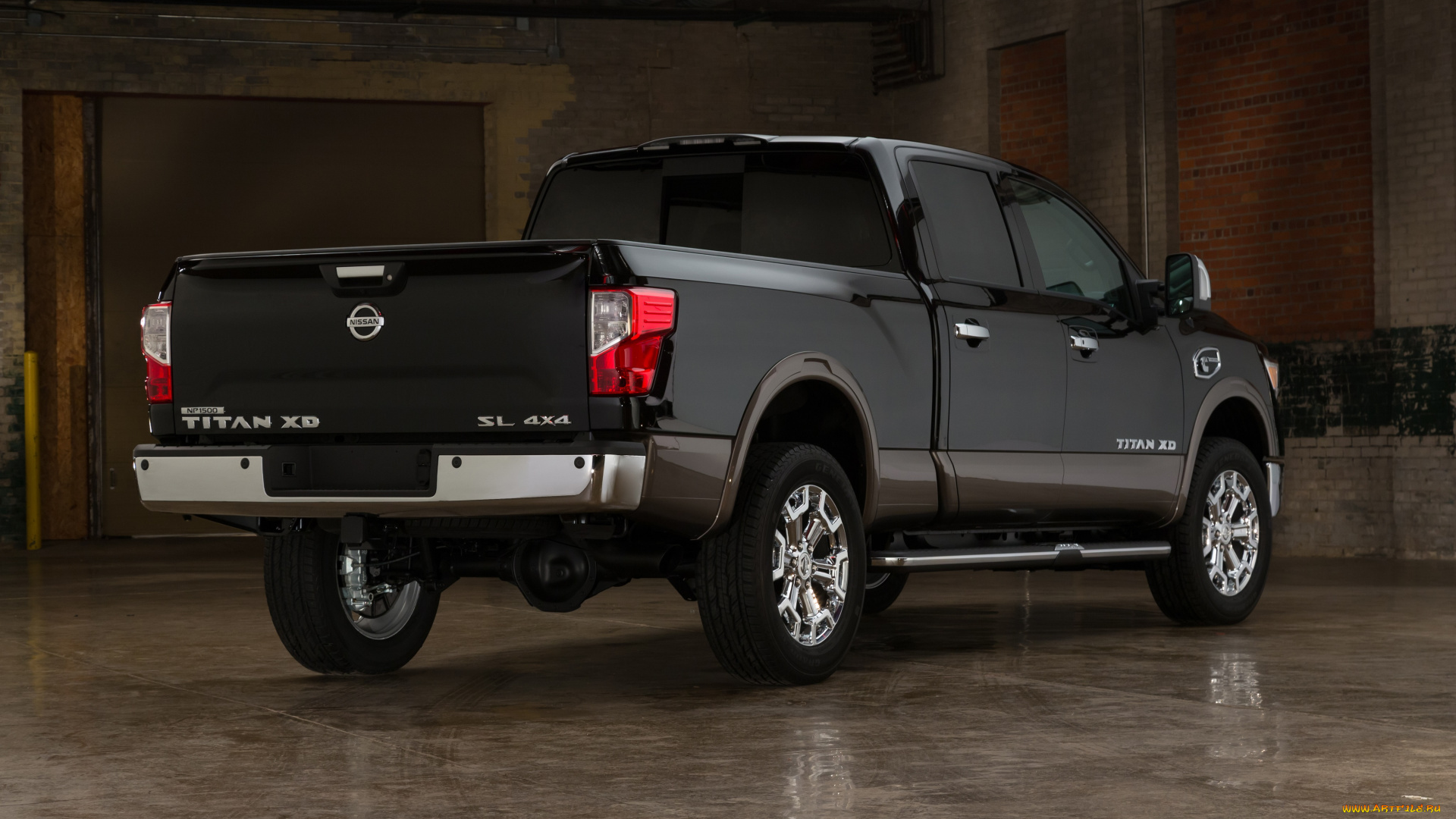 автомобили, nissan, datsun, sl, xd, cab, crew, titan, 2016г, темный