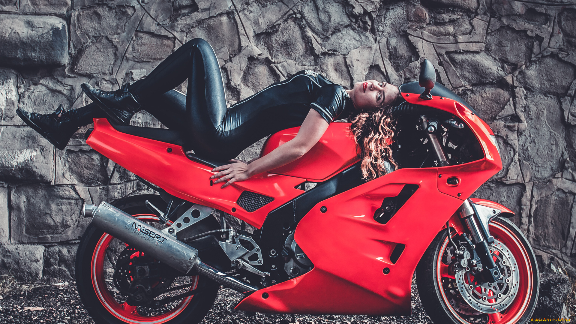 мотоциклы, мото, с, девушкой, bike, woman