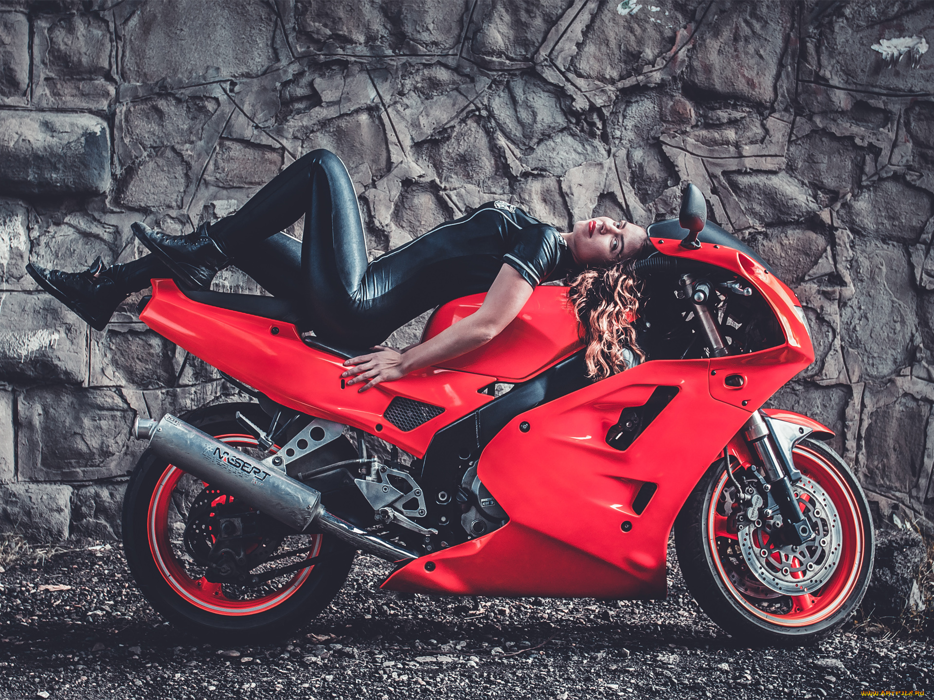 мотоциклы, мото, с, девушкой, bike, woman