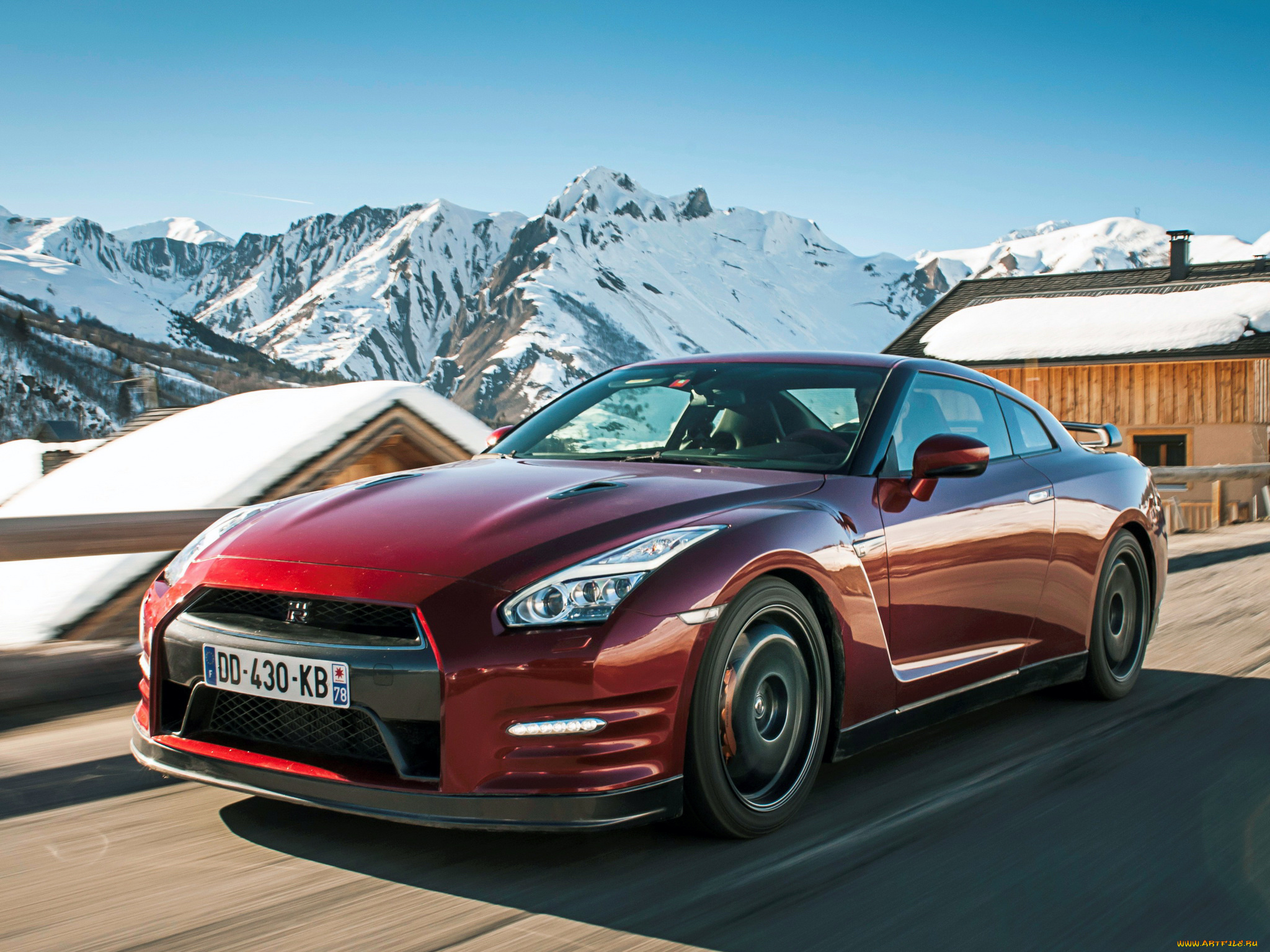 автомобили, nissan, datsun, красный, 2014г, r35, gt-r