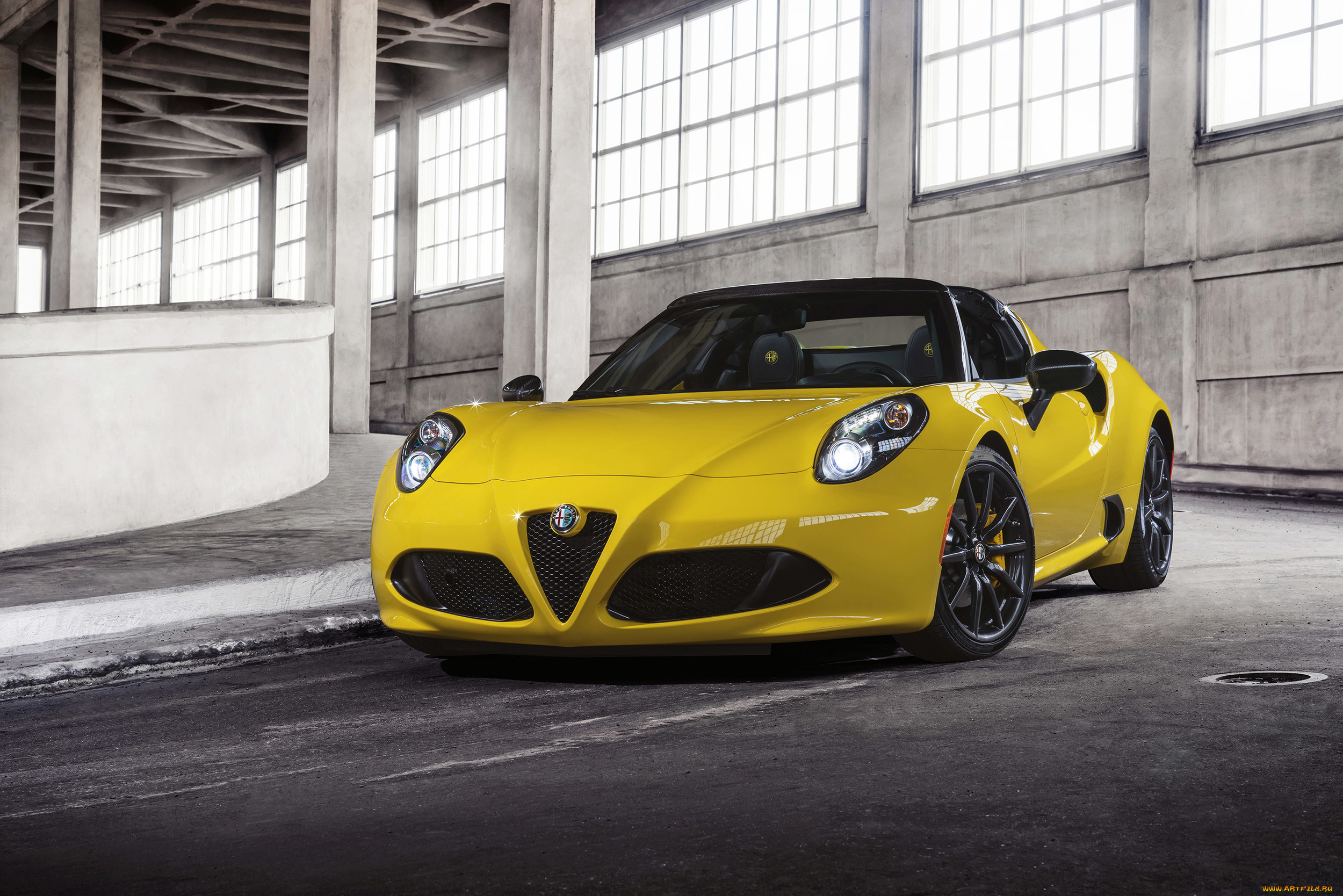автомобили, alfa, romeo, 4c, alfa, romeo, желтый, 960, us-spec, spider, 2015г