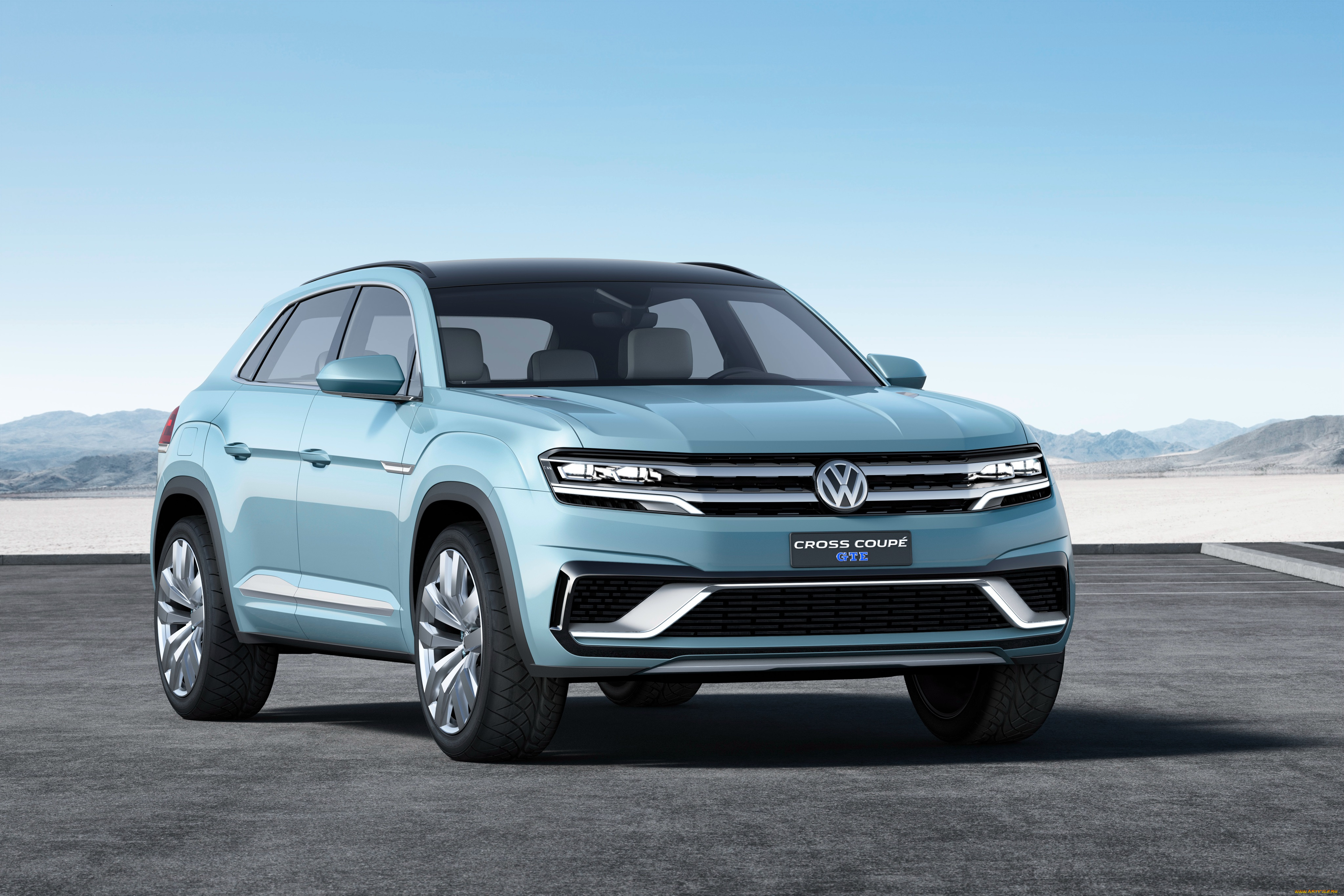 автомобили, volkswagen, серый, 2015г, concept, gte, coupе, cross