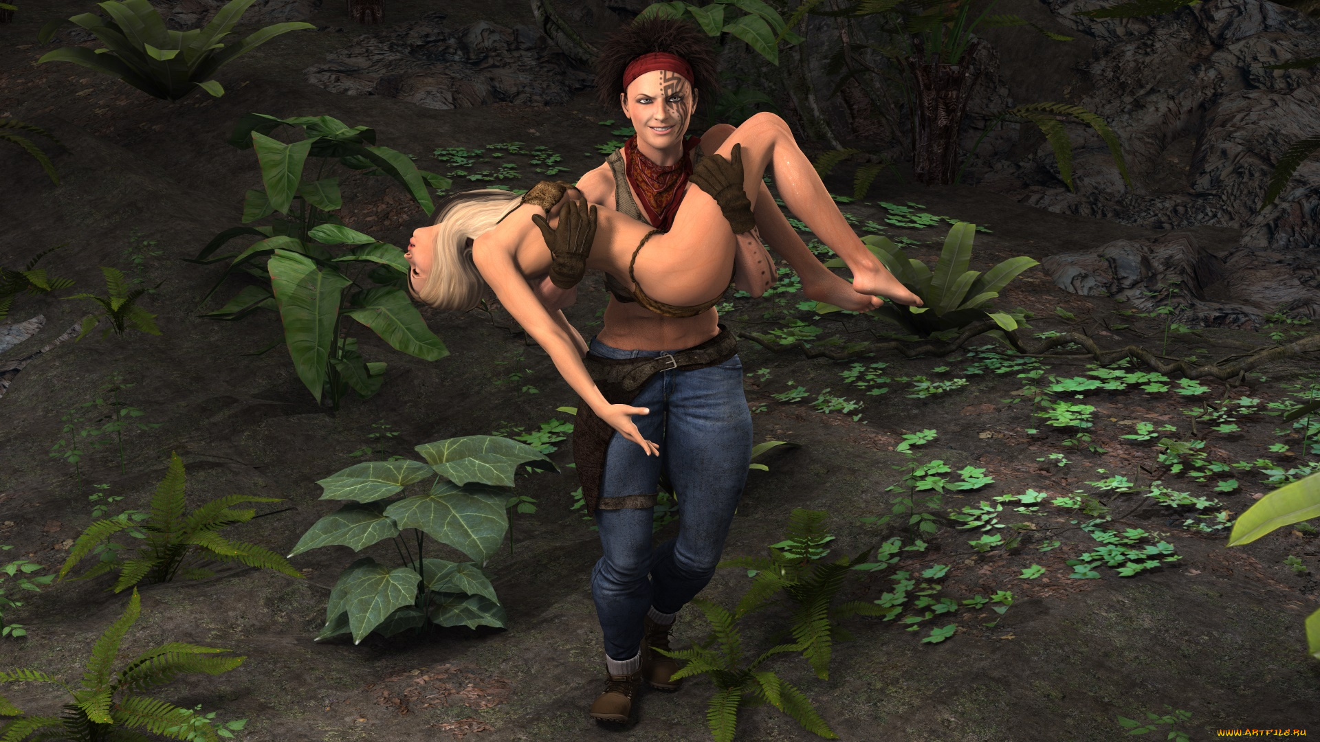 3д, графика, фантазия, , fantasy, девушка, фон, взгляд