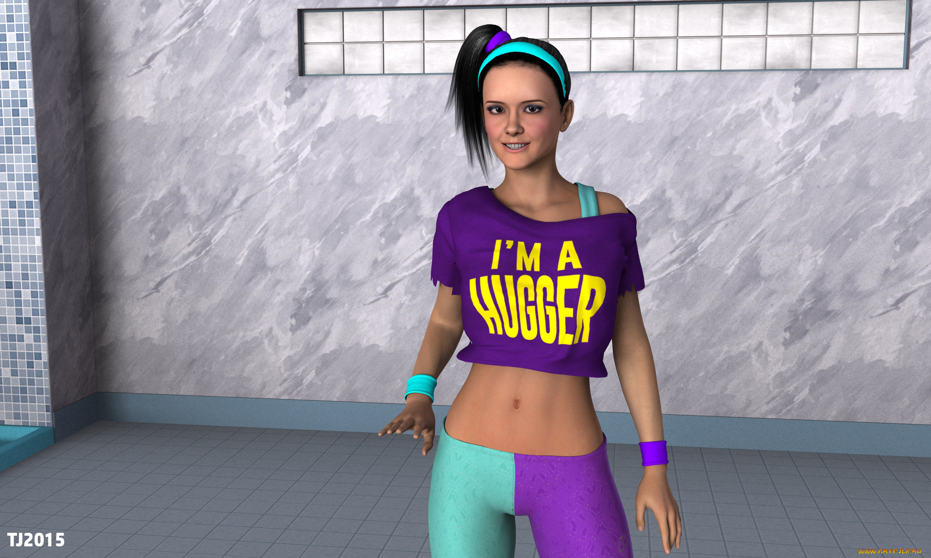 3д, графика, люди, , people, улыбка, фон, взгляд, девушка