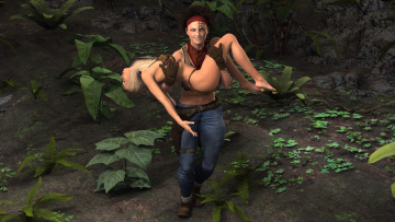 Картинка 3д+графика фантазия+ fantasy девушка фон взгляд