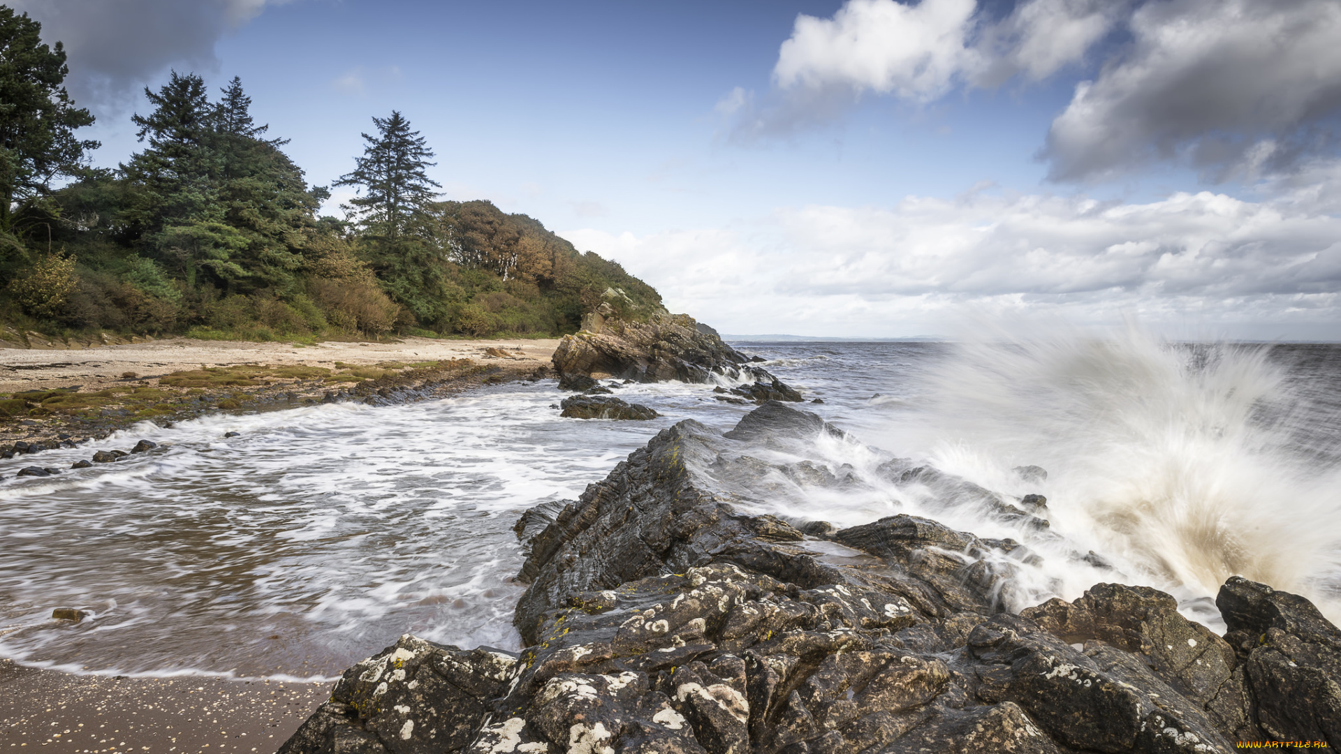 природа, побережье, берег, море