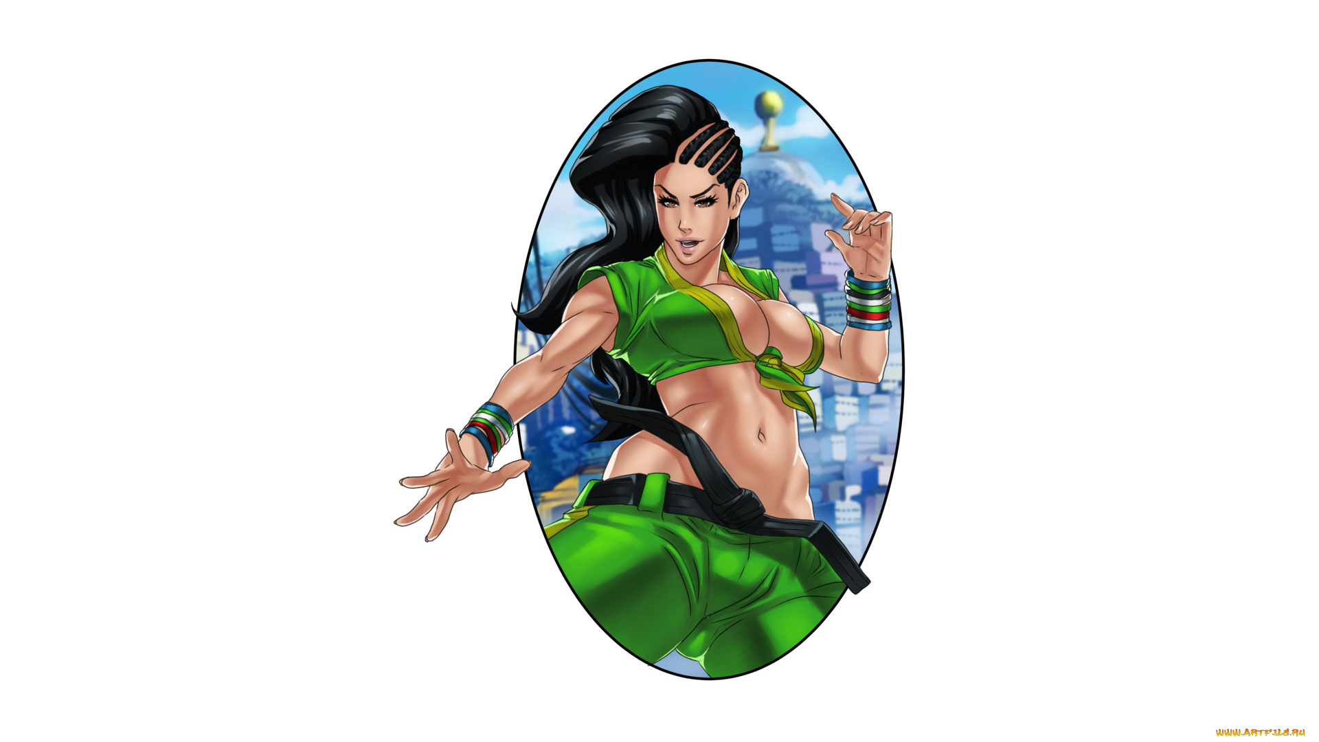 рисованное, комиксы, фон, девушка, униформа, взгляд