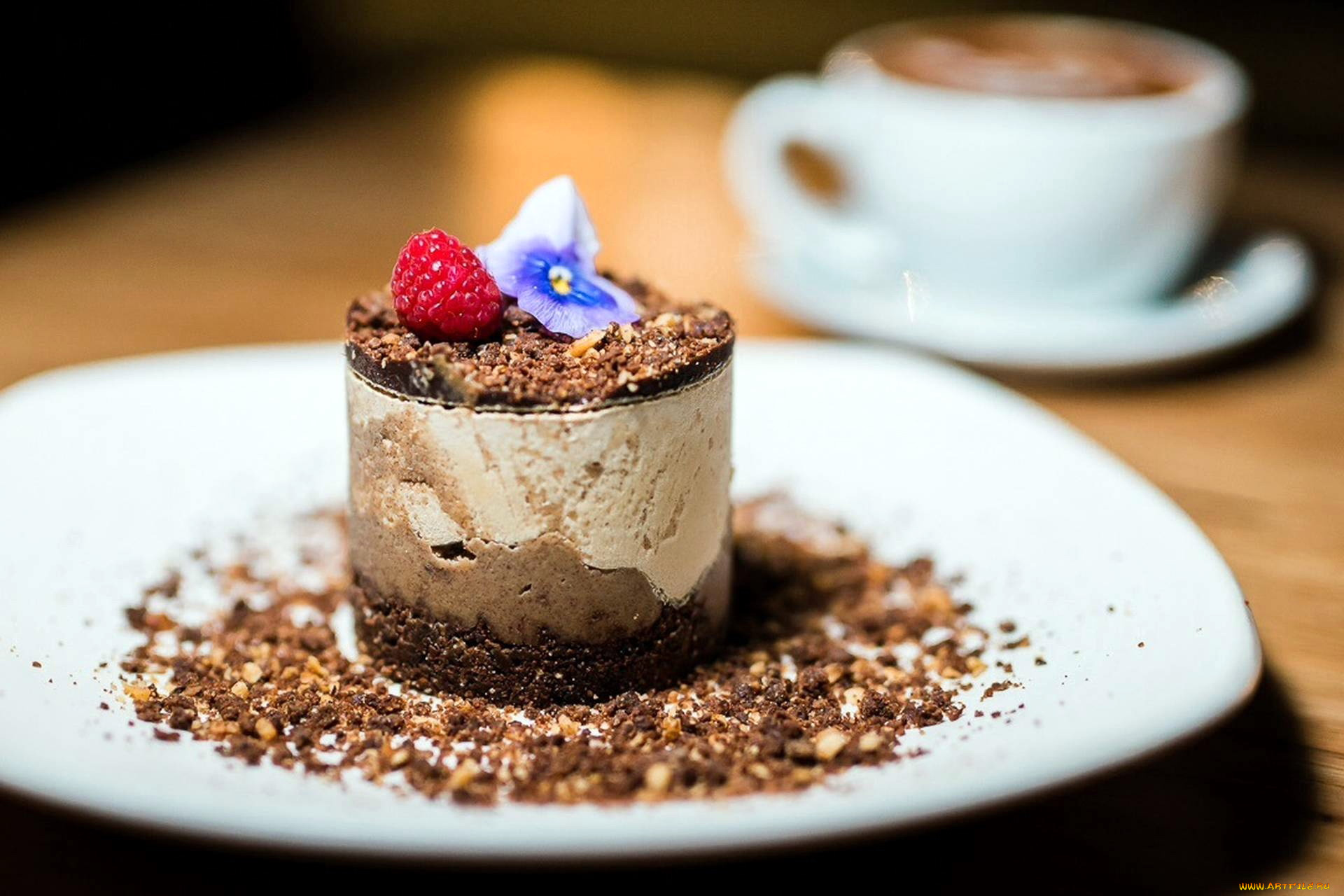 еда, мороженое, , десерты, карамельный, десерт, малина