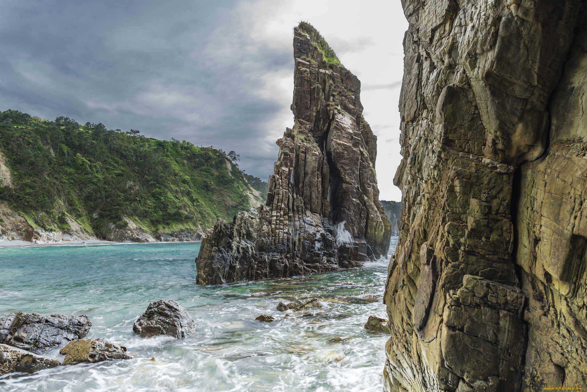 природа, побережье, берег, море