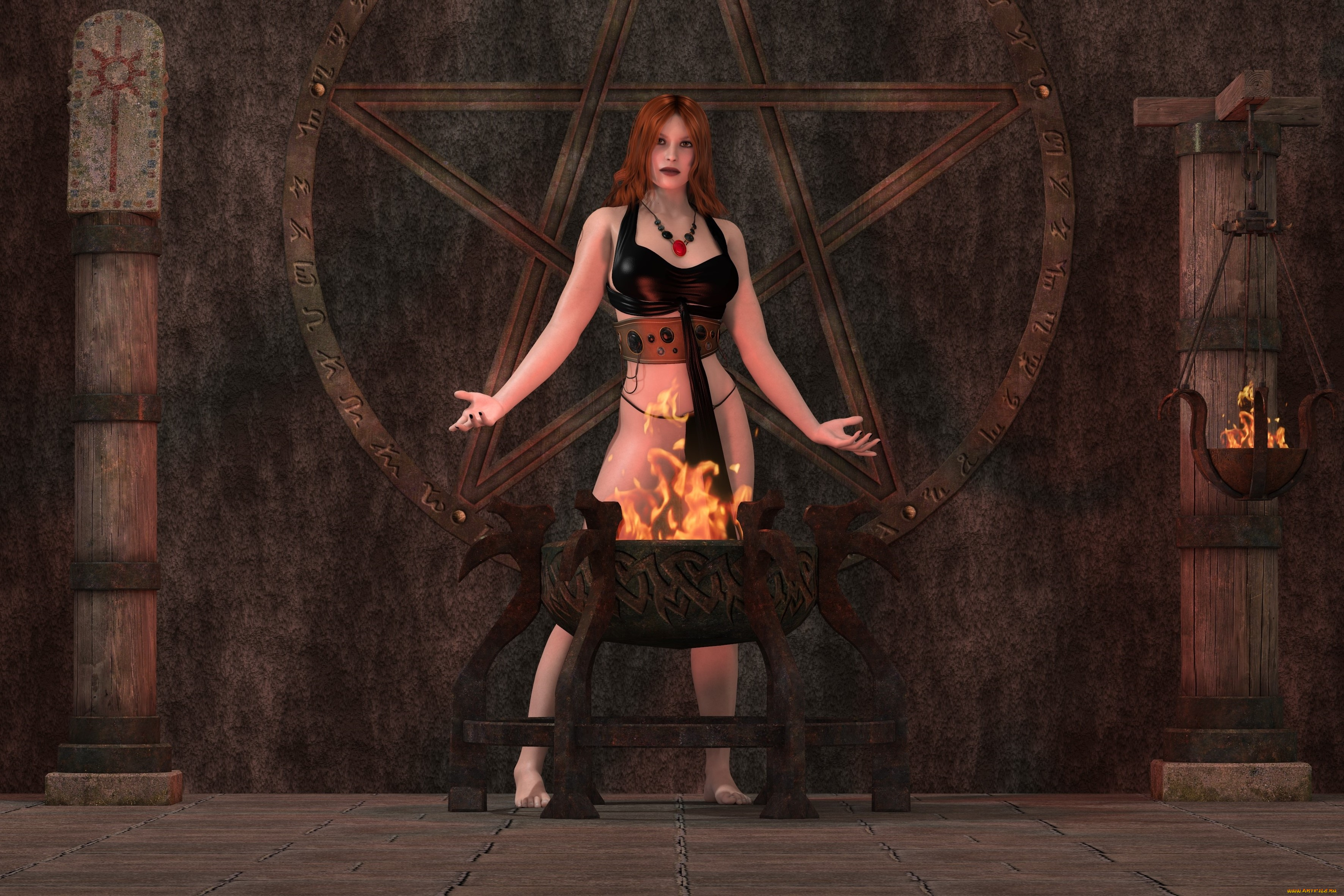 3д, графика, фантазия, , fantasy, фон, взгляд, девушка