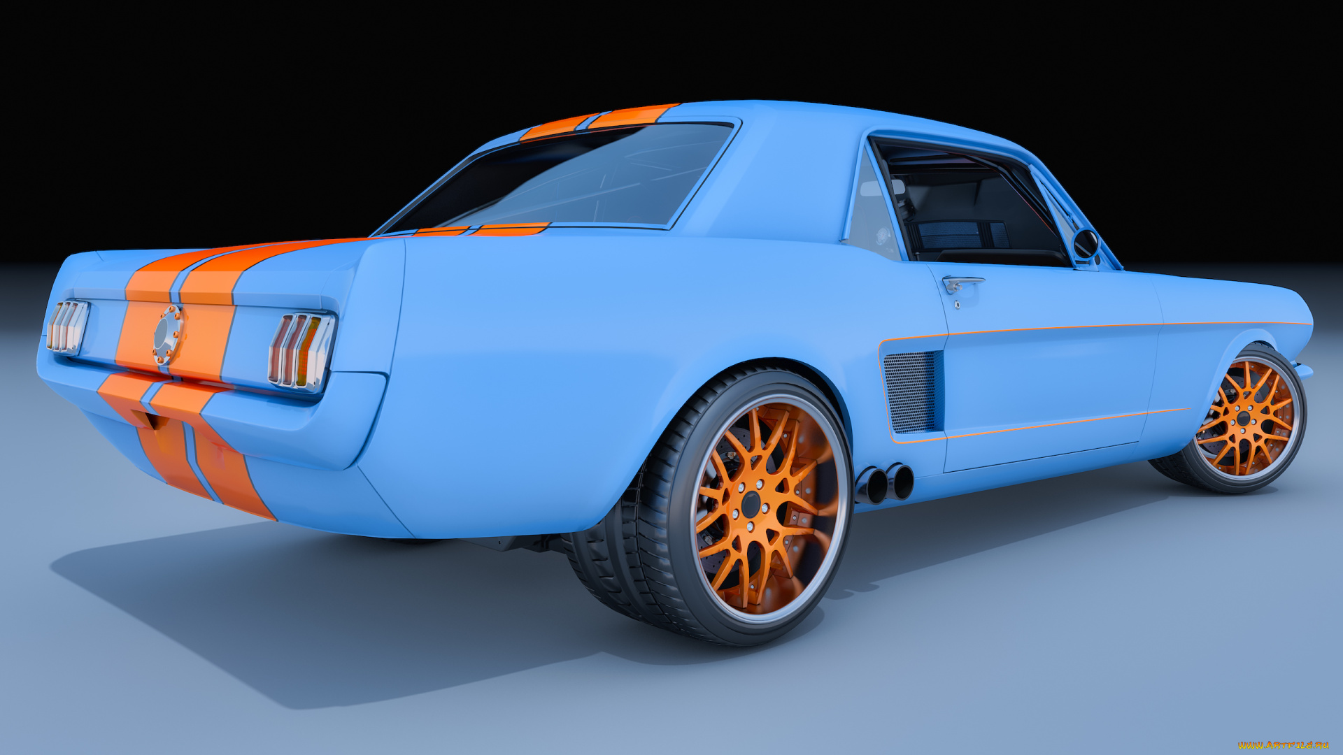 автомобили, 3д, 1965, г, mustang