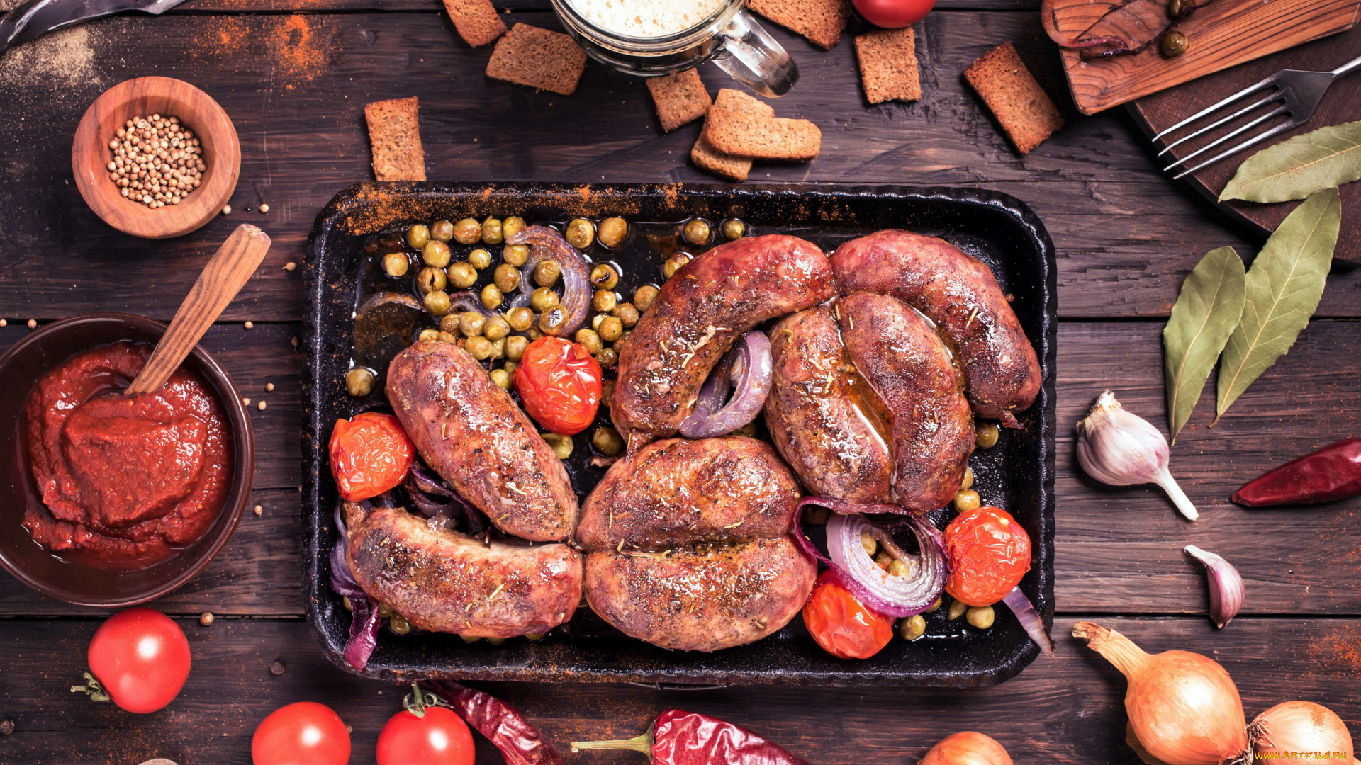 еда, колбасные, изделия, колбаски, специи, перец