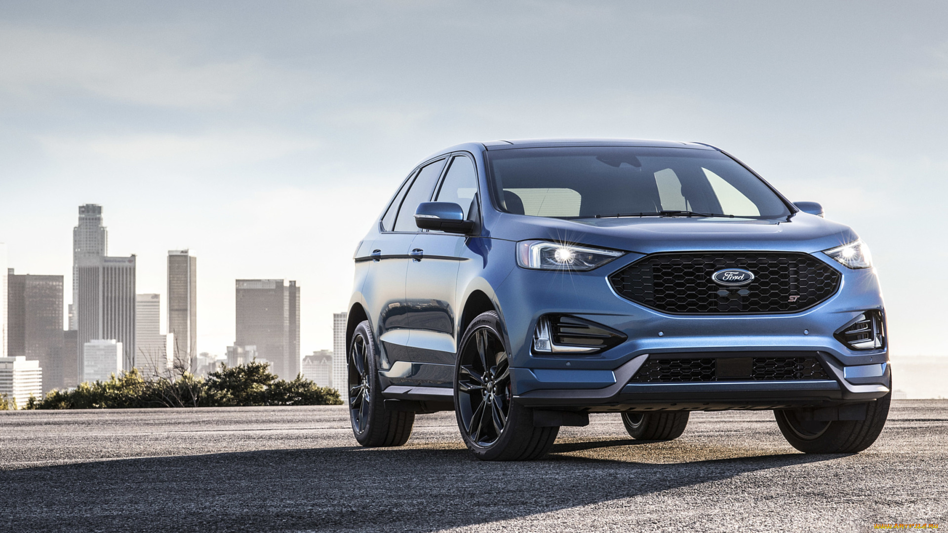 ford, edge, st, 2019, автомобили, ford, st, edge, blue, 2019