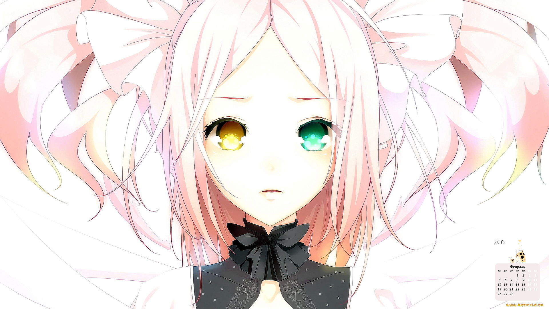 календари, аниме, лицо, 2018, взгляд, девушка