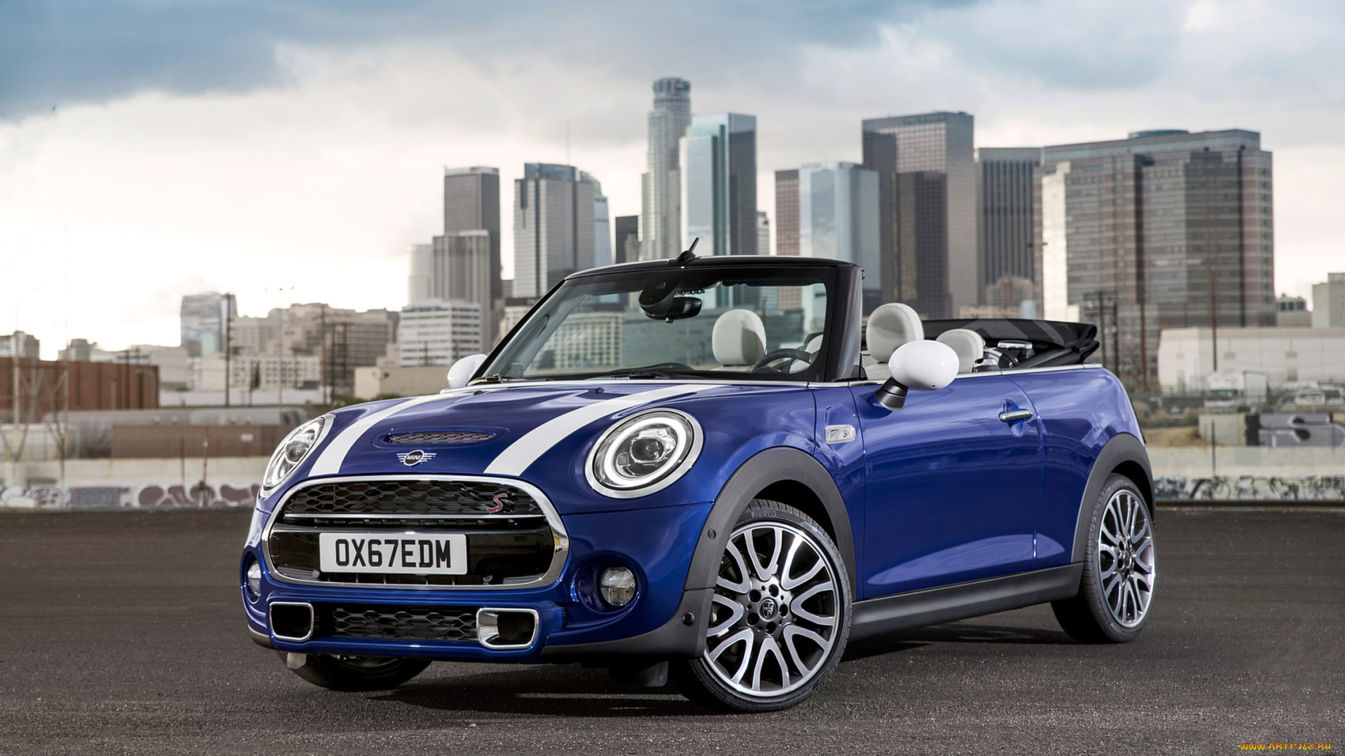 mini, cabrio, 2019, автомобили, mini, blue, 2019, cabrio