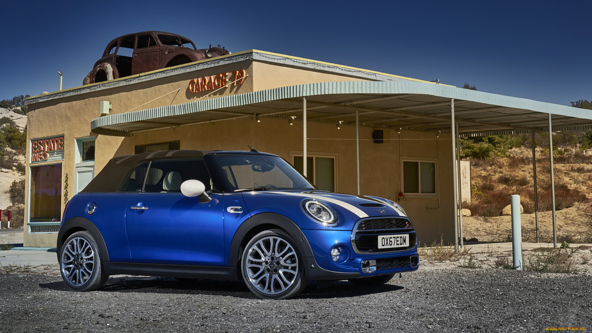 mini, cabrio, 2019, автомобили, mini, blue, cabrio, 2019