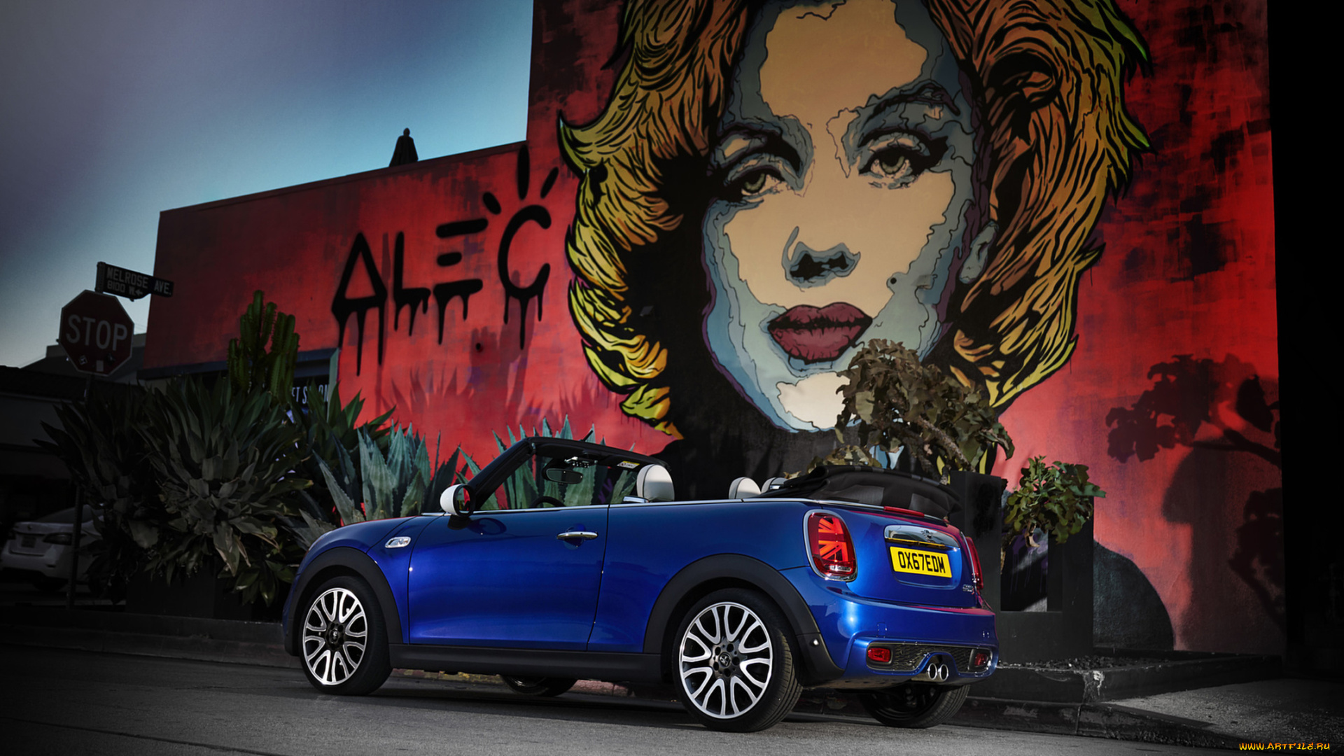 mini, cabrio, 2019, автомобили, выставки, и, уличные, фото, cabrio, blue, mini, 2019