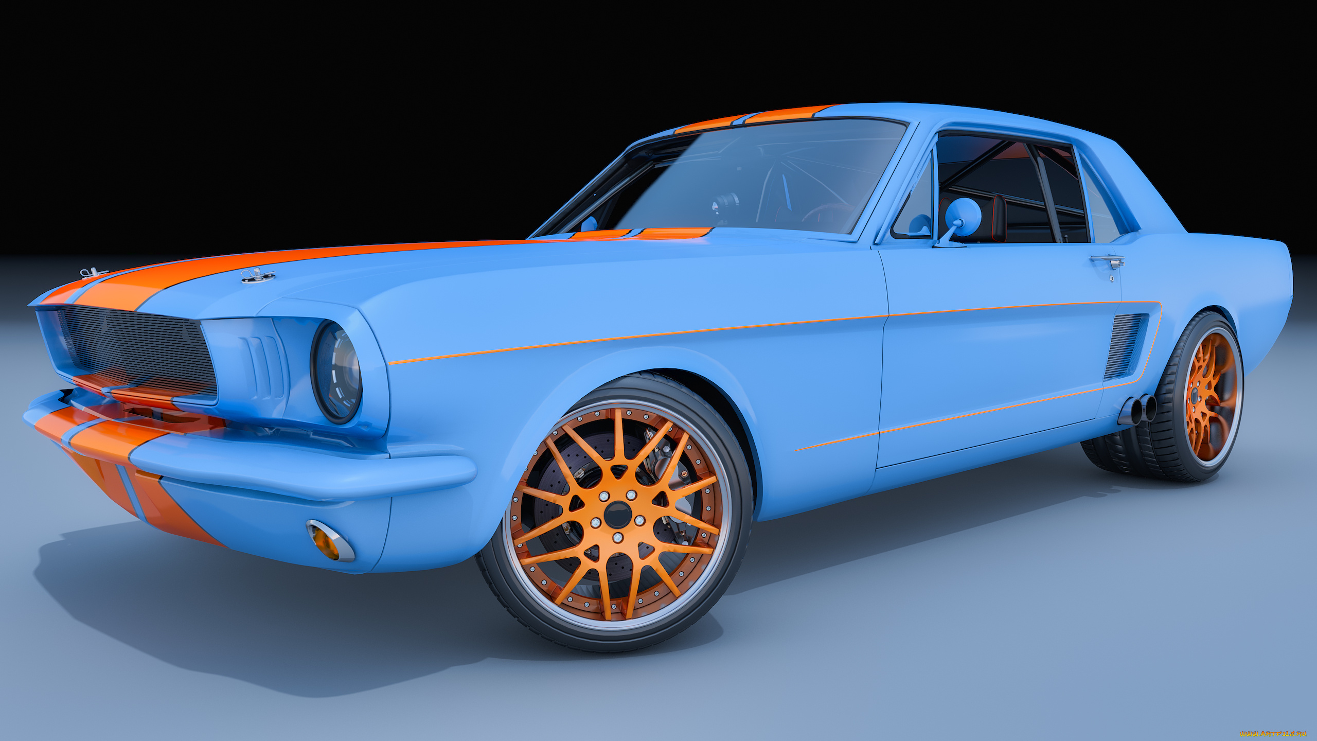 автомобили, 3д, 1965, г, mustang