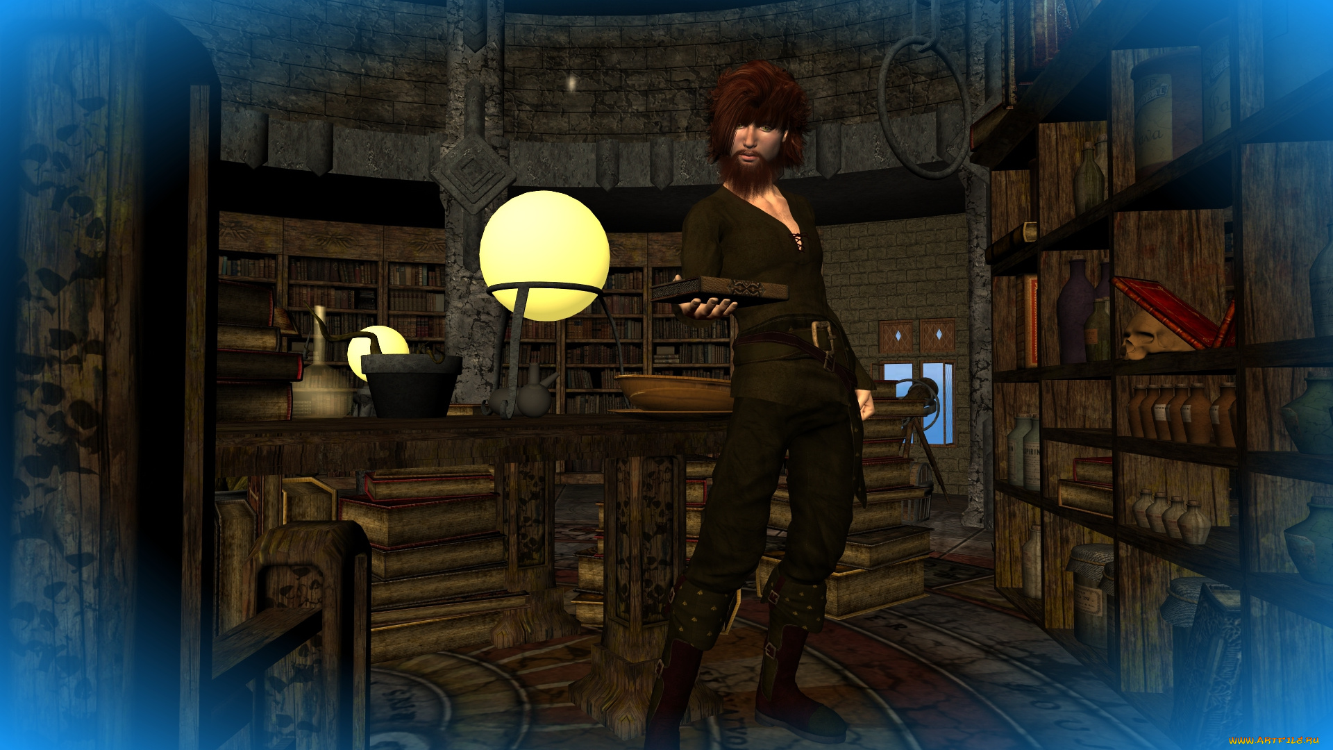 3д, графика, фантазия, , fantasy, мужчина, фон, взгляд