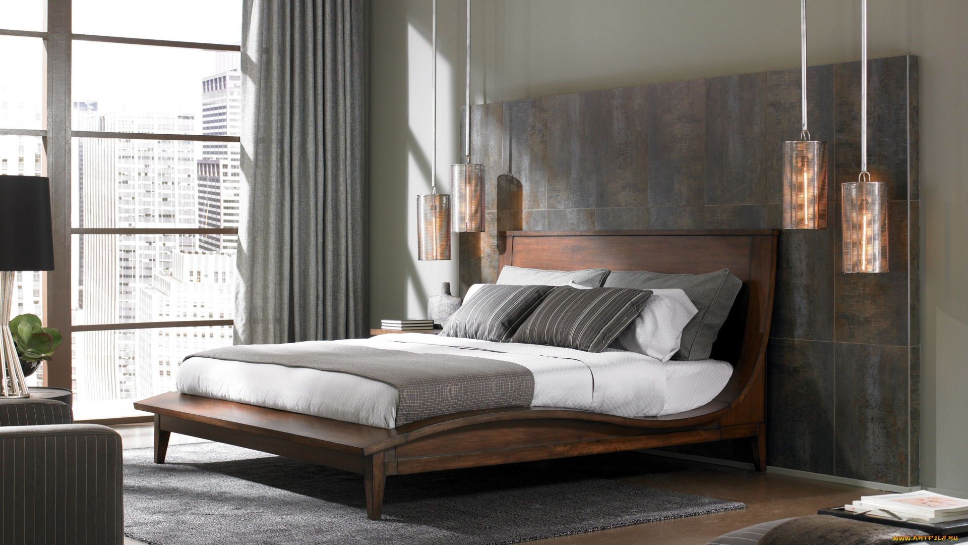 3д, графика, реализм, , realism, комната, кровать, спальня