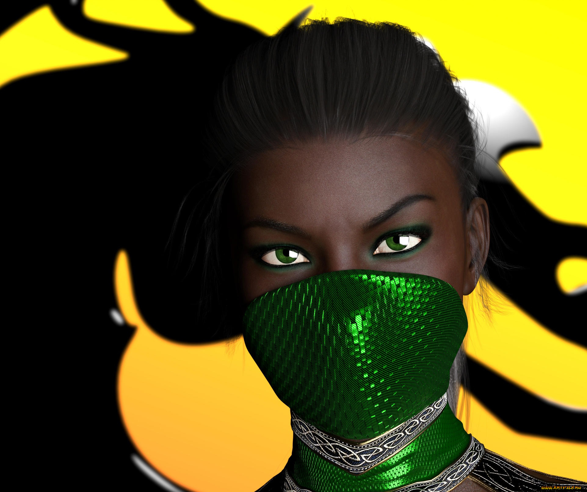 3д, графика, фантазия, , fantasy, девушка, взгляд, фон