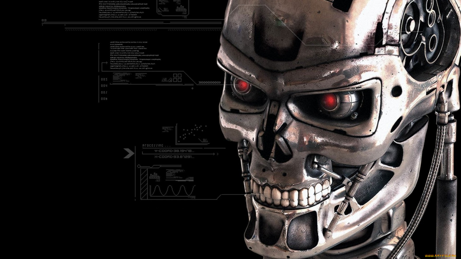 кино, фильмы, terminator, терминатор, робот, голова