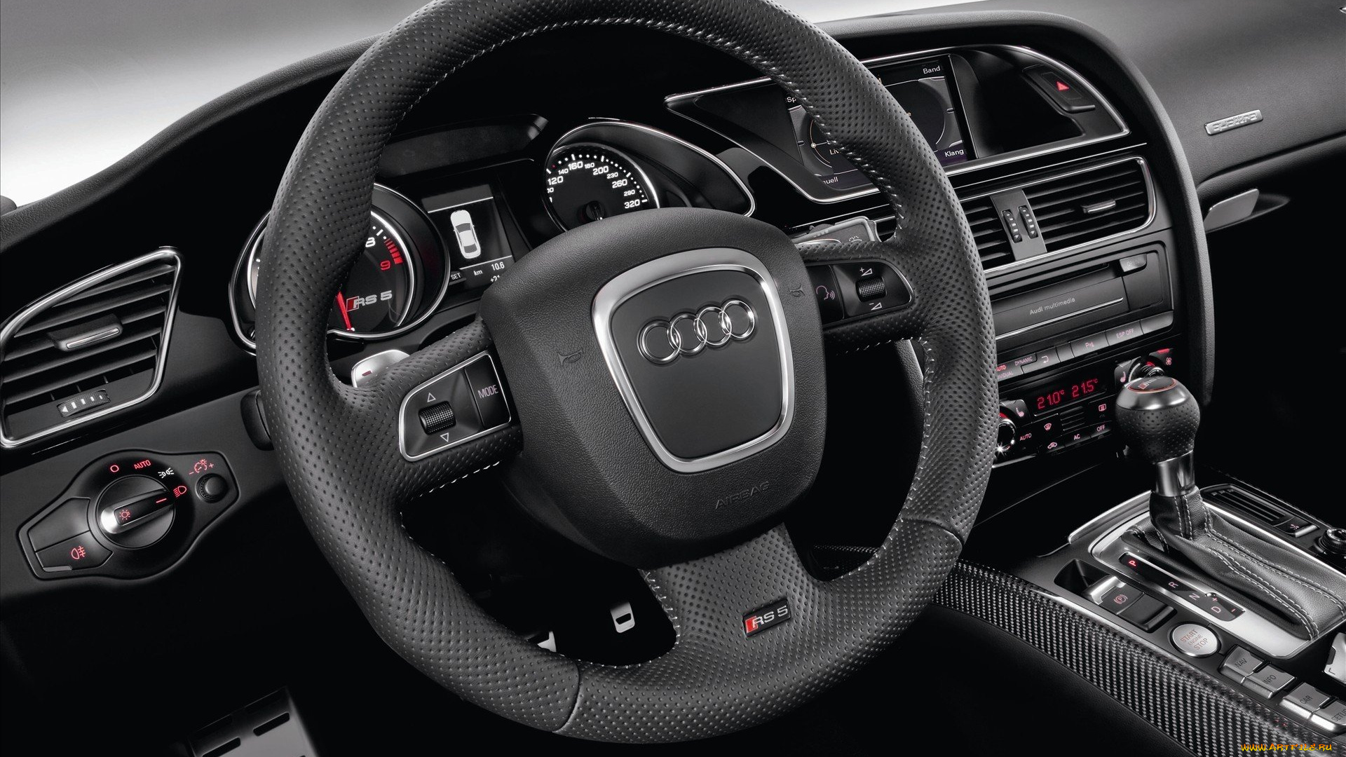 автомобили, спидометры, торпедо, руль, салон, ауди