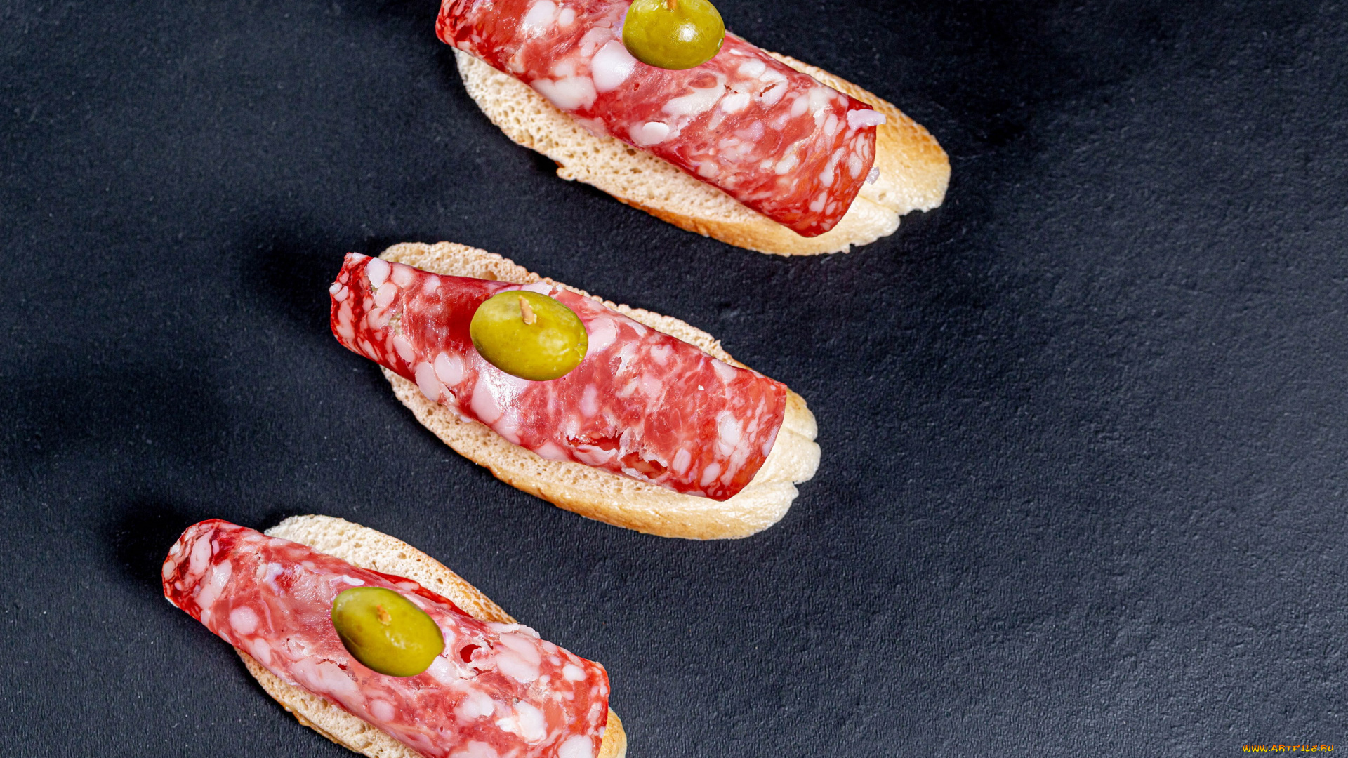 еда, бутерброды, , гамбургеры, , канапе, багет, салями, оливки