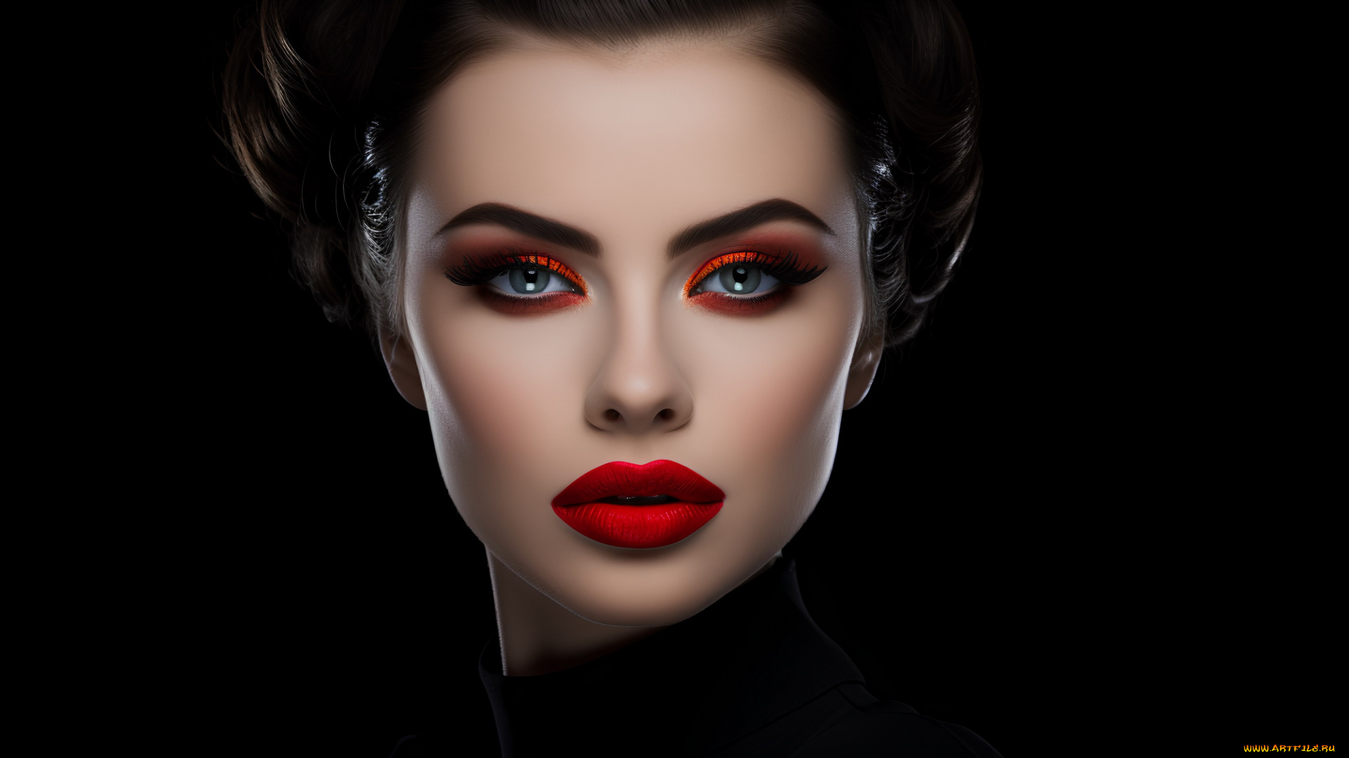 девушки, -, лица, , портреты, модель, макияж