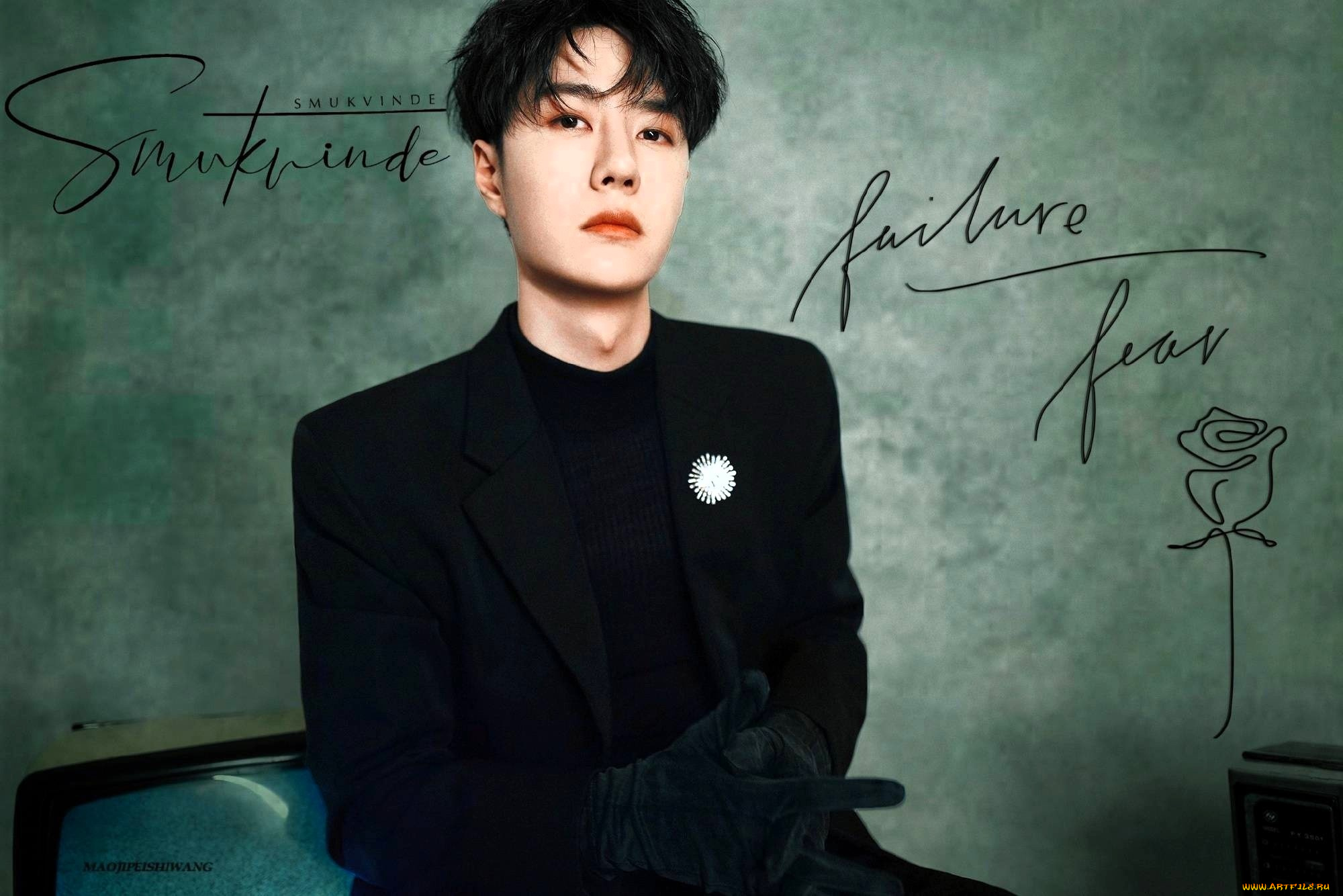 мужчины, wang, yi, bo, актер, пиджак, перчатки