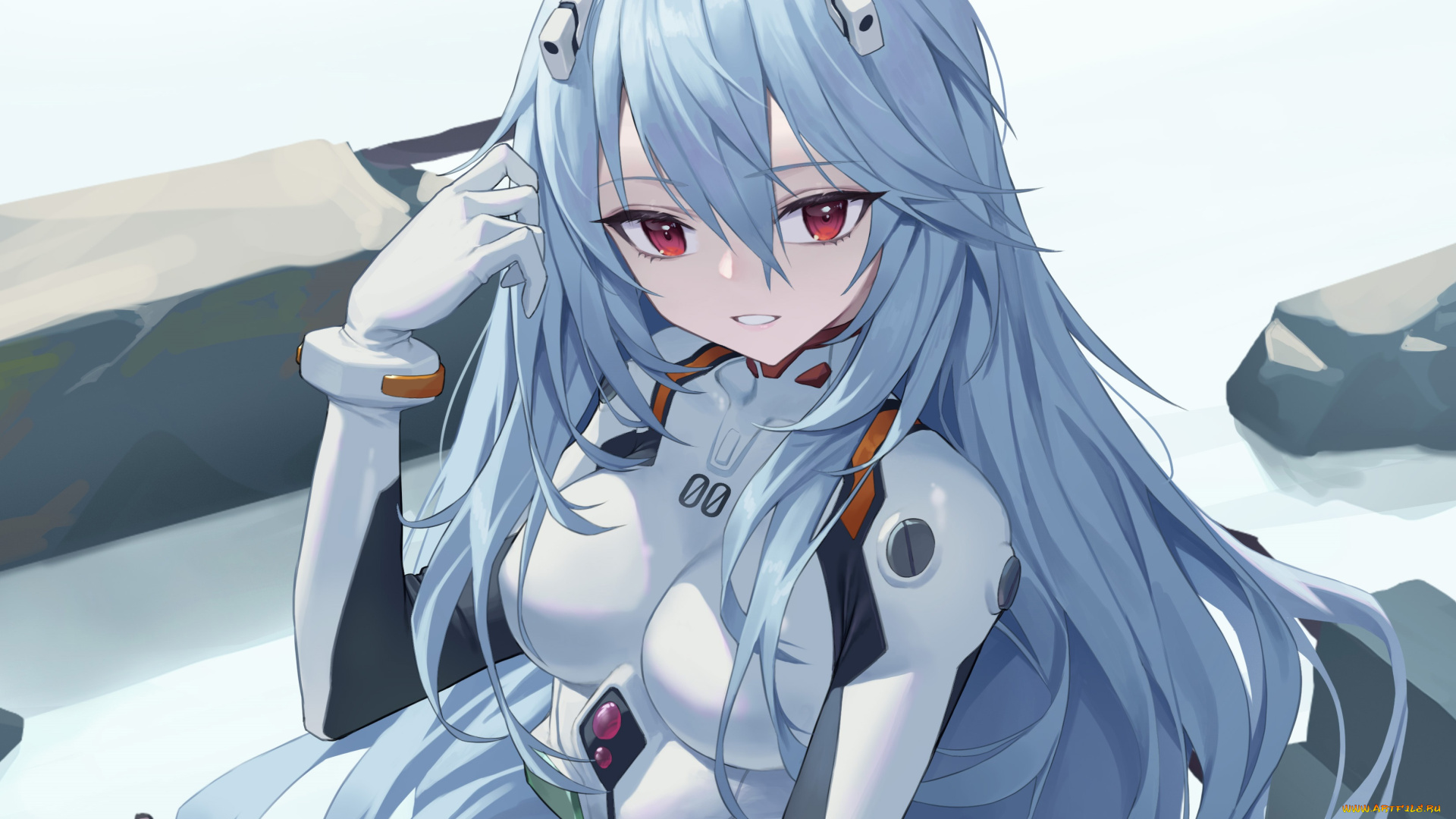 аниме, evangelion, девушка