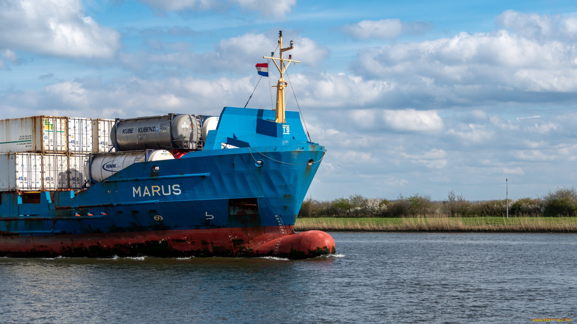 корабли, грузовые, суда, контейнеровоз