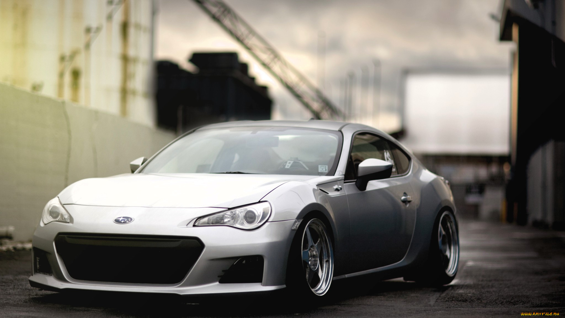 subaru, brz, автомобили, subaru, серебристый, здания