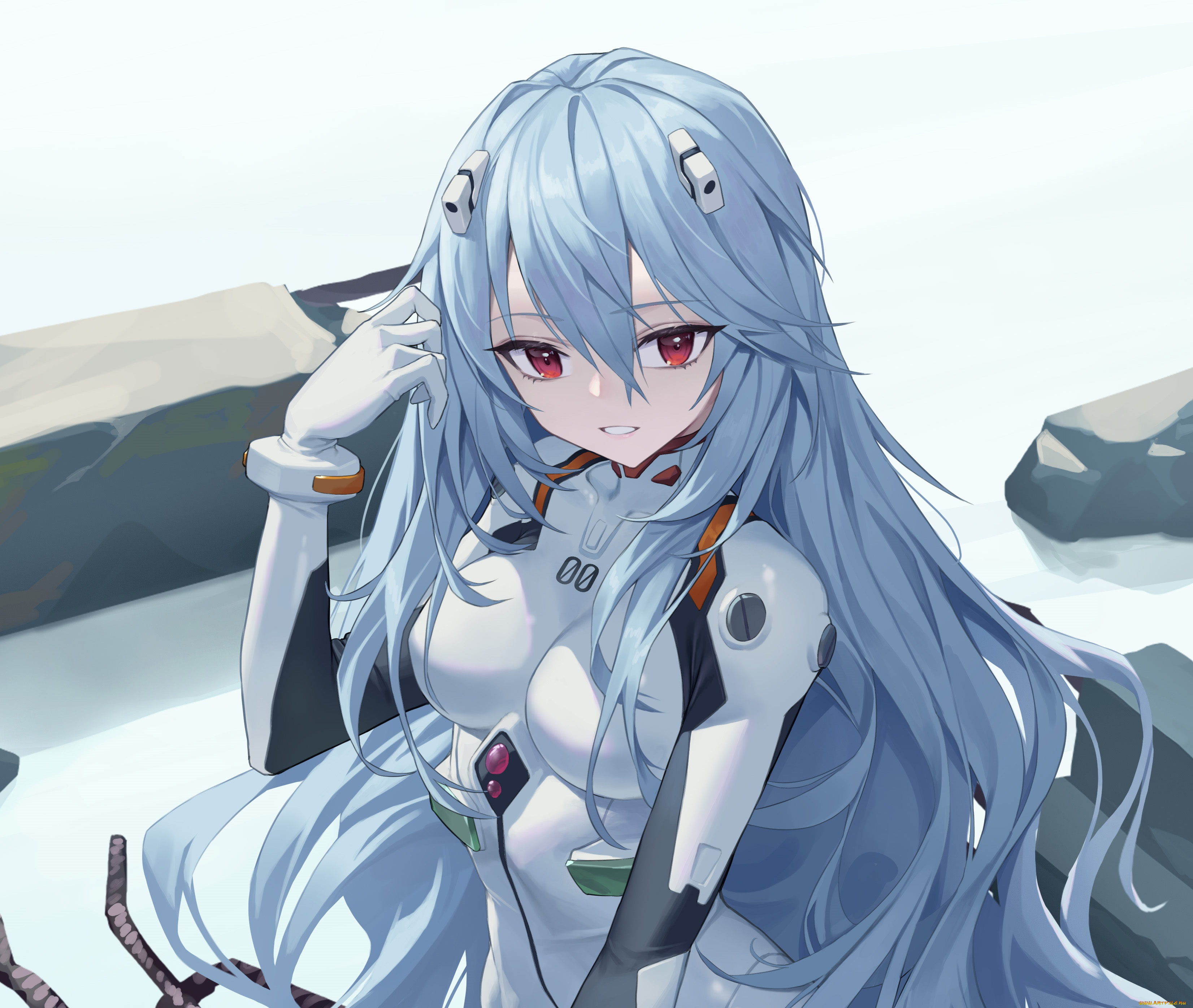 аниме, evangelion, девушка