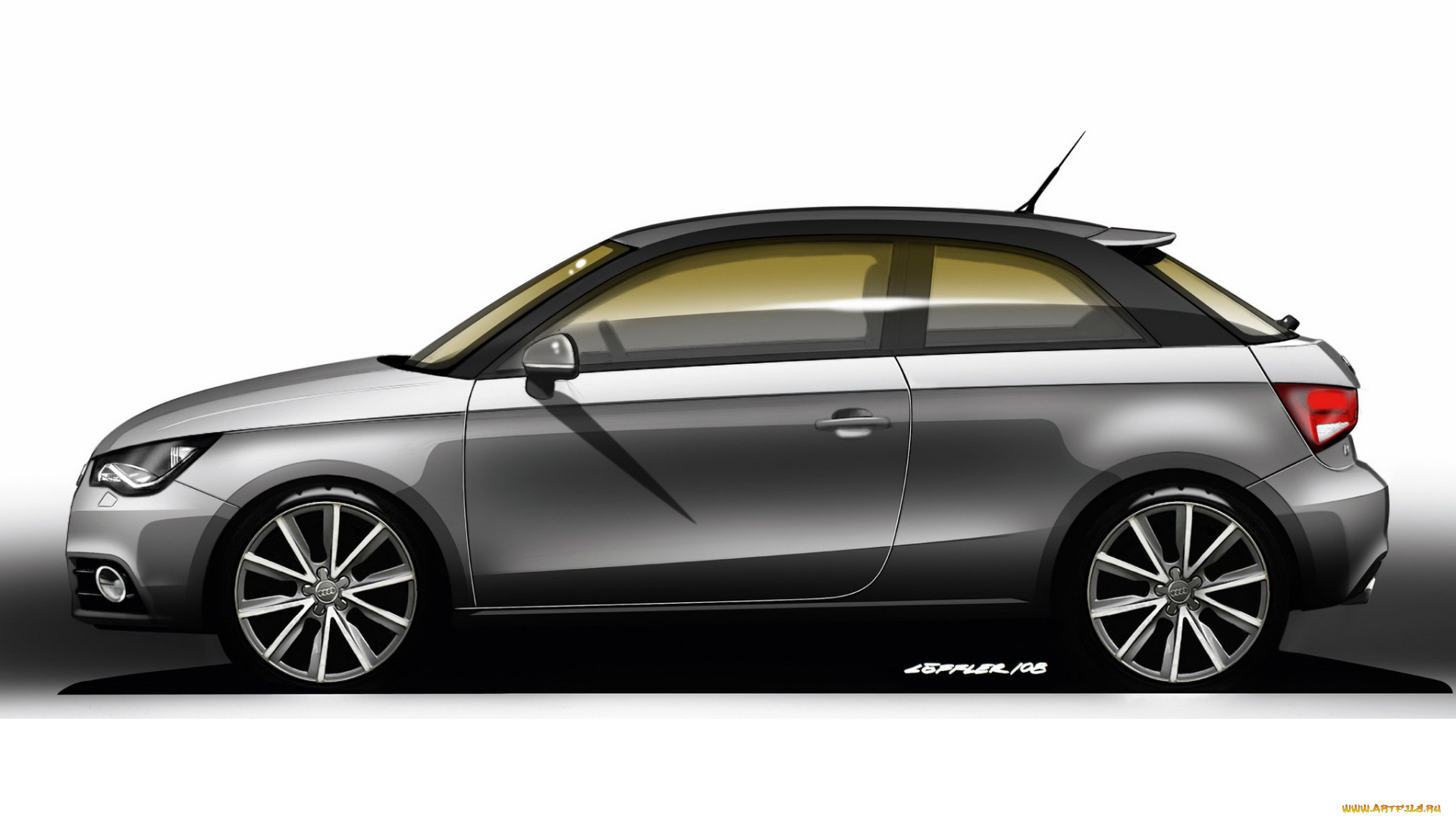 автомобили, рисованные