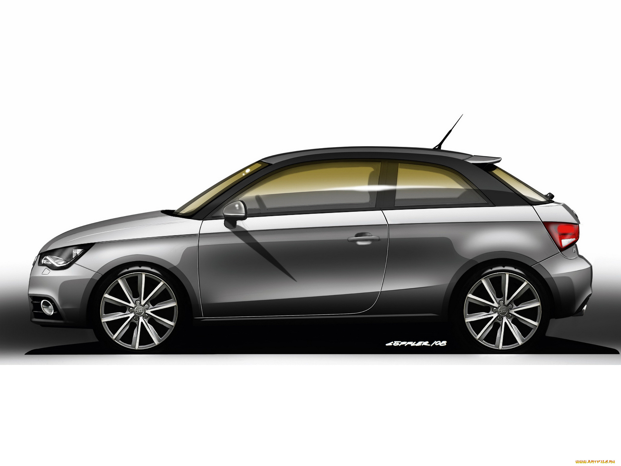 автомобили, рисованные