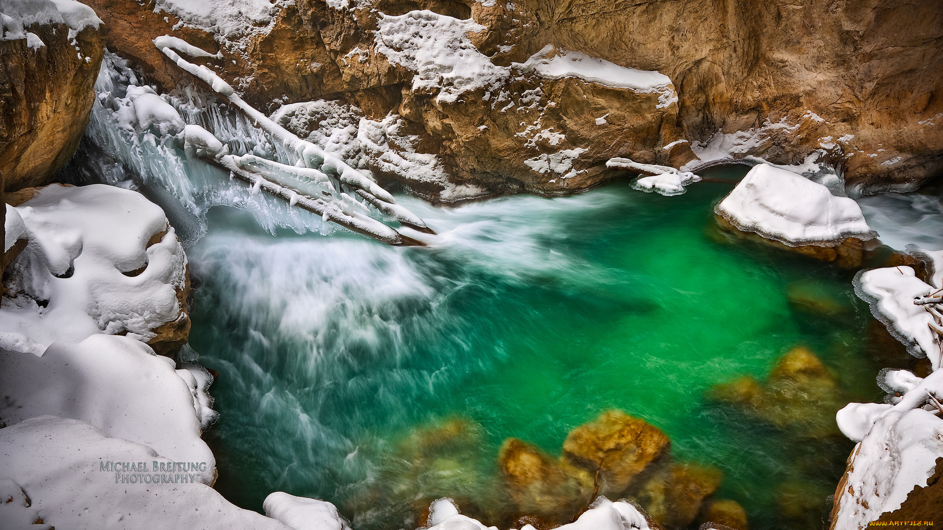 природа, реки, озера, камни, вода, снег