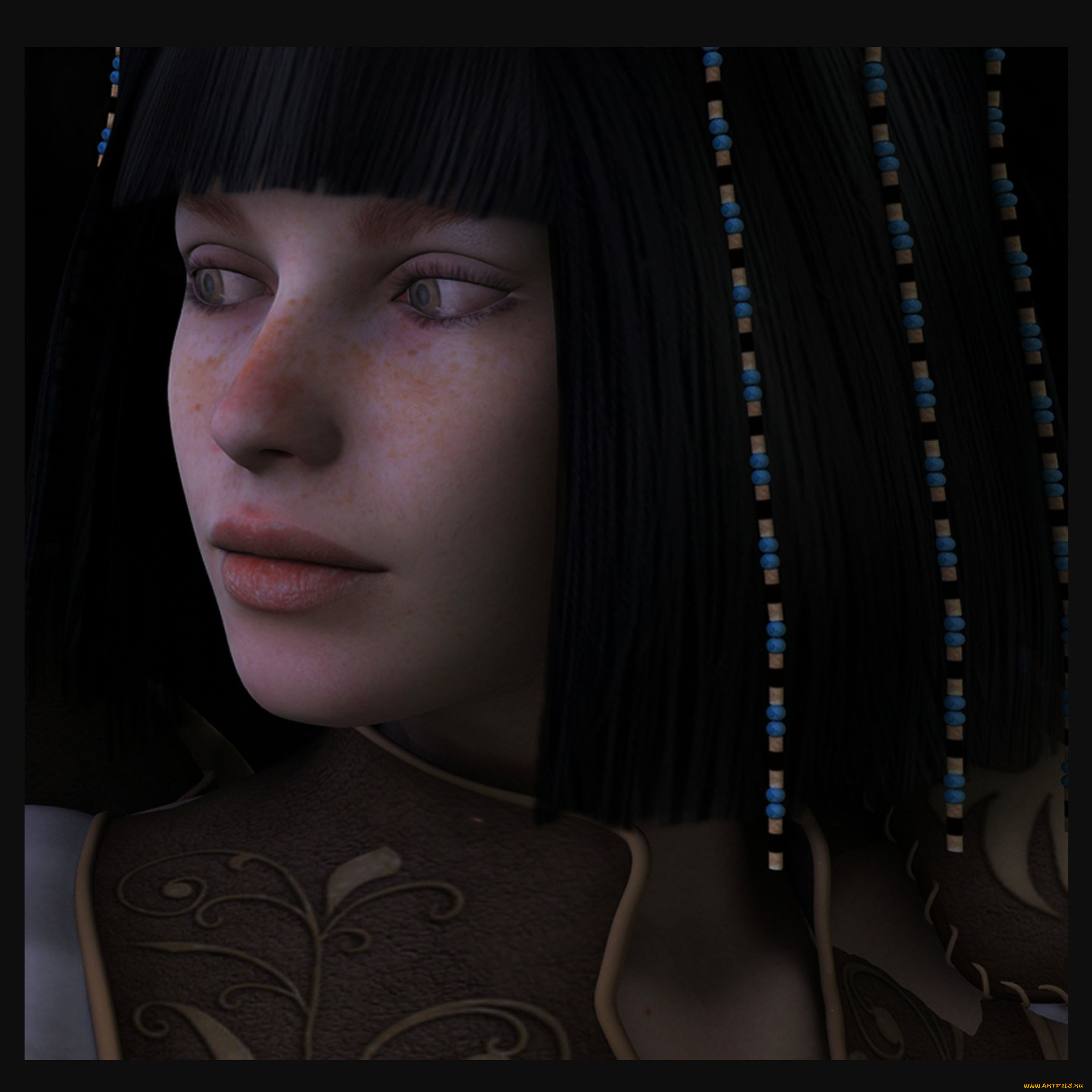 3д, графика, portraits, портрет, девушка, лицо