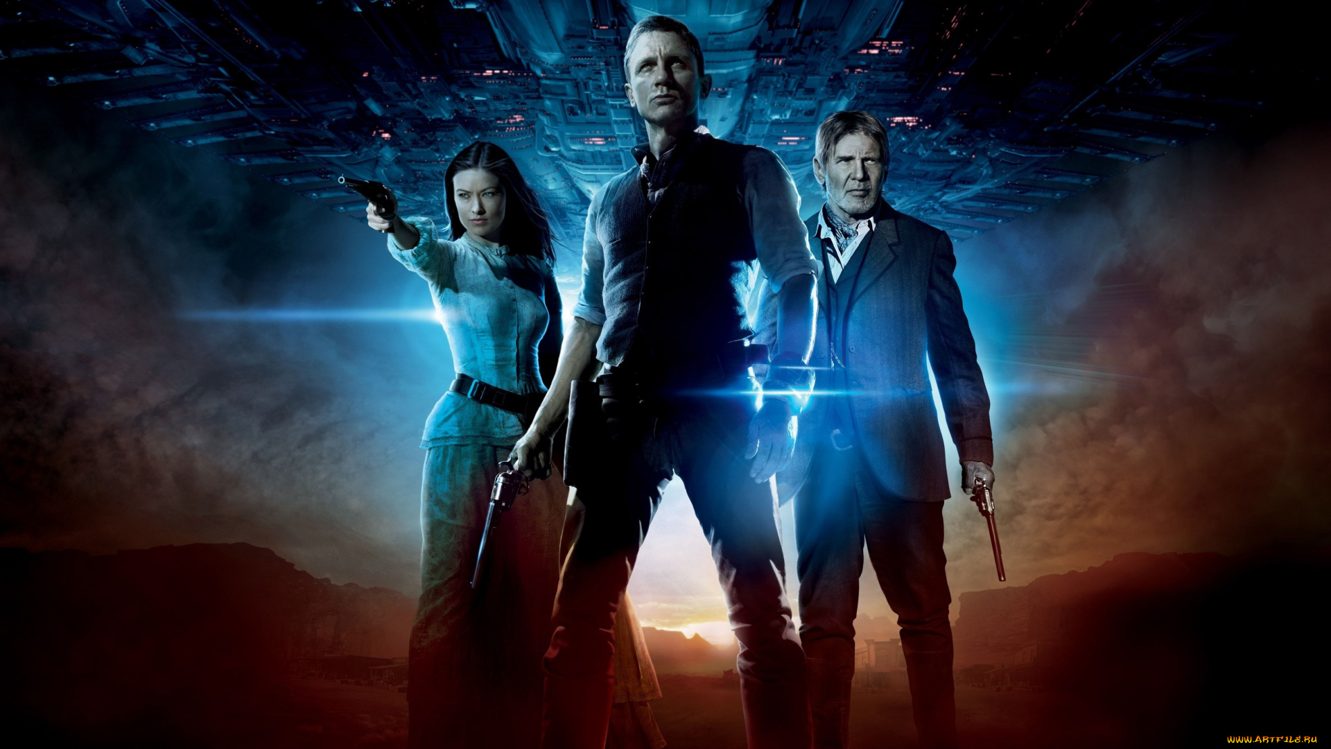 cowboys, and, aliens, кино, фильмы, ковбои, против, пришельцев, фантастика, вестерн, боевик