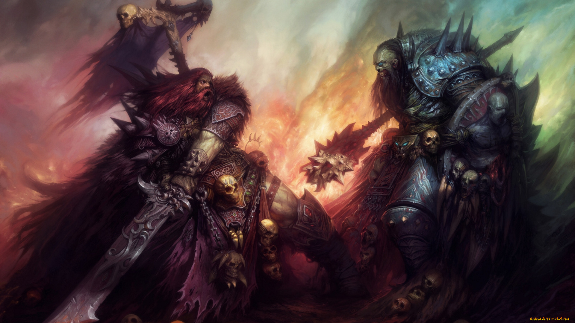 фэнтези, существа, варвары, черепа