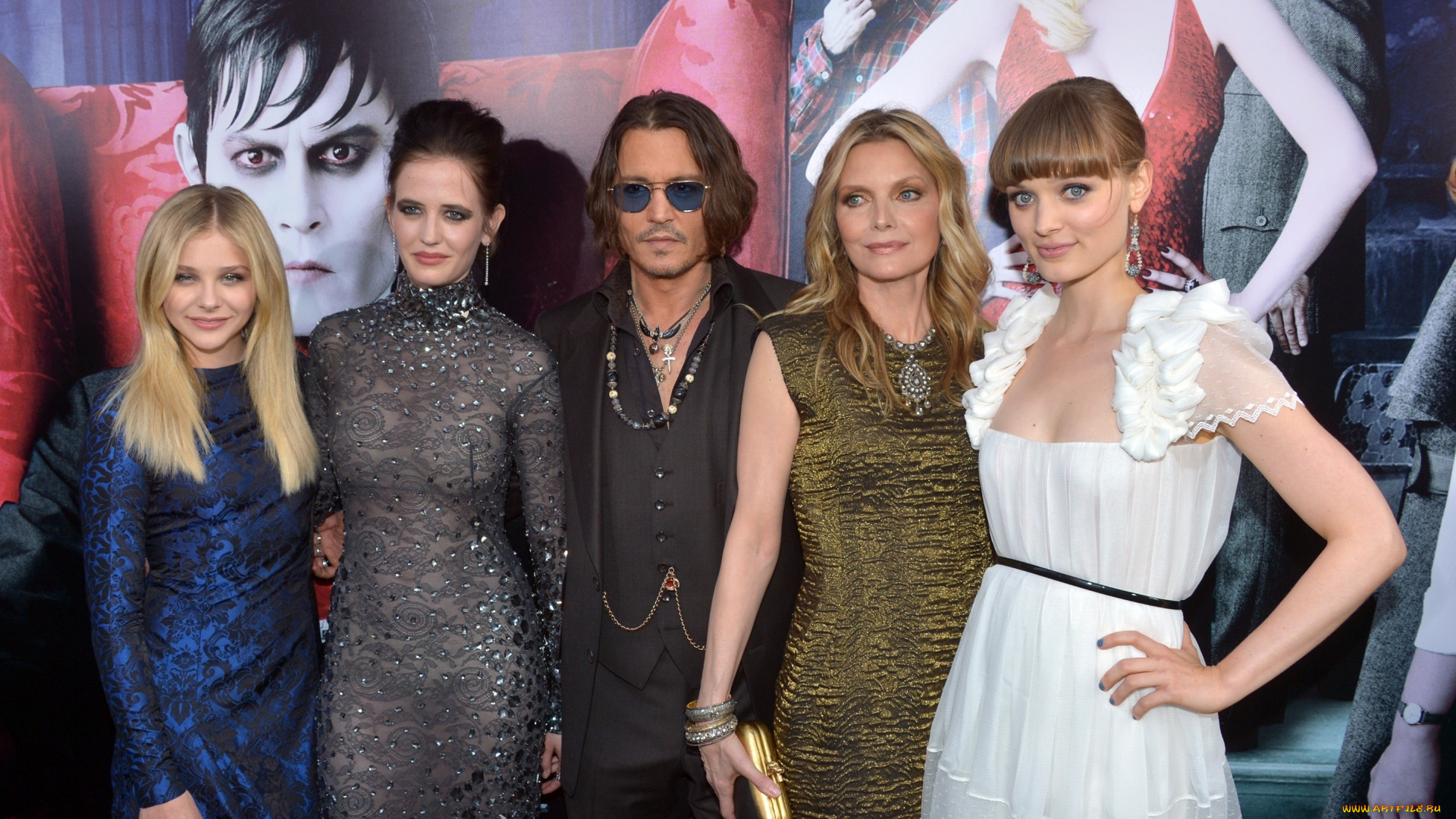 мрачные, тени, разное, знаменитости, хлоя, морец, ева, грин, джонни, депп, мишель, пфайфер