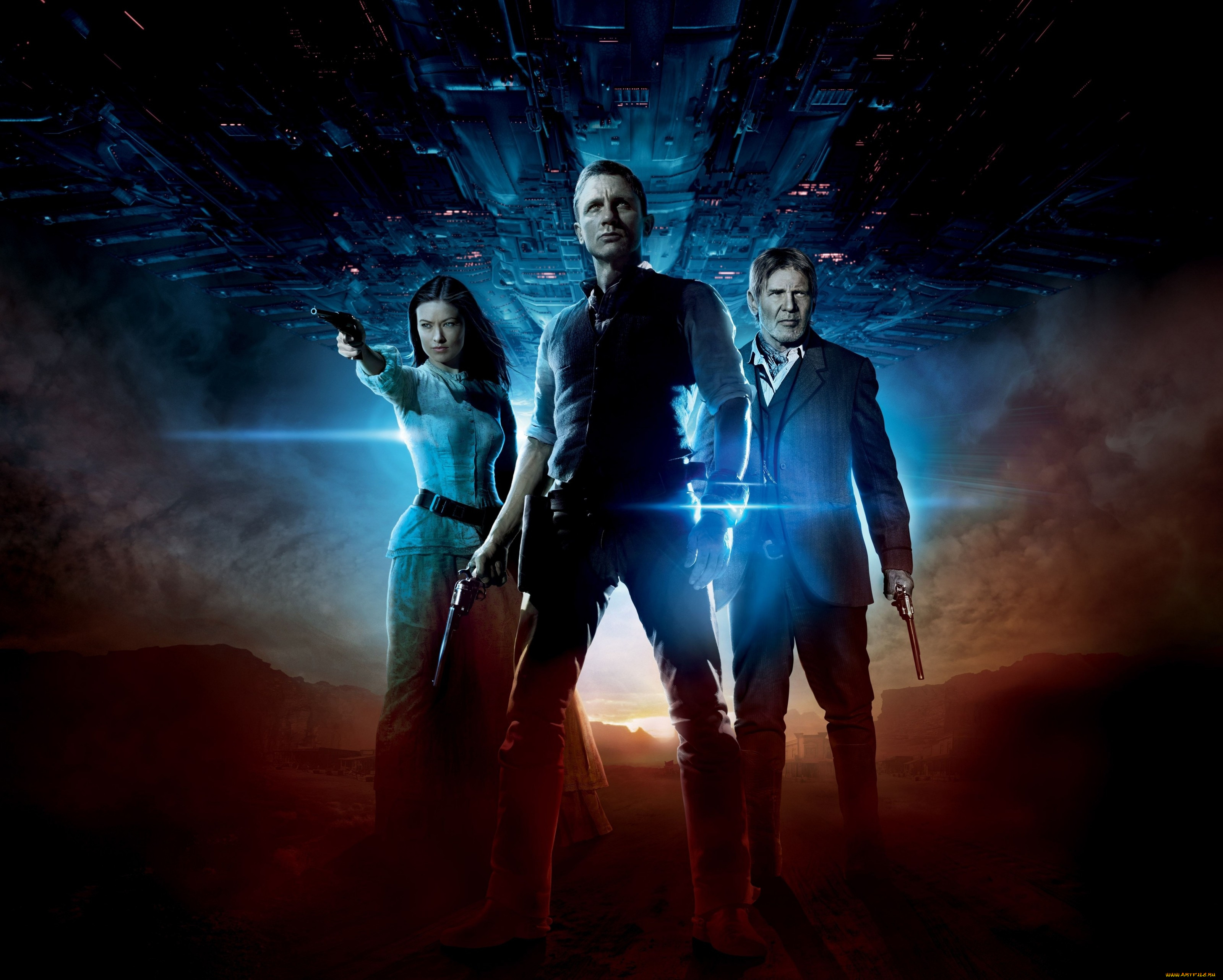 cowboys, and, aliens, кино, фильмы, ковбои, против, пришельцев, фантастика, вестерн, боевик