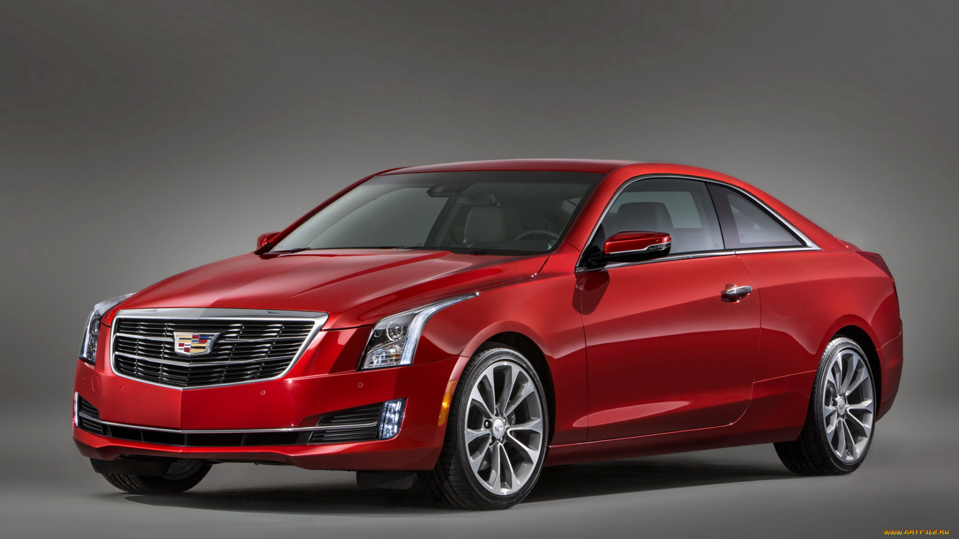 автомобили, cadillac, ats, coupe, 2014г, красный
