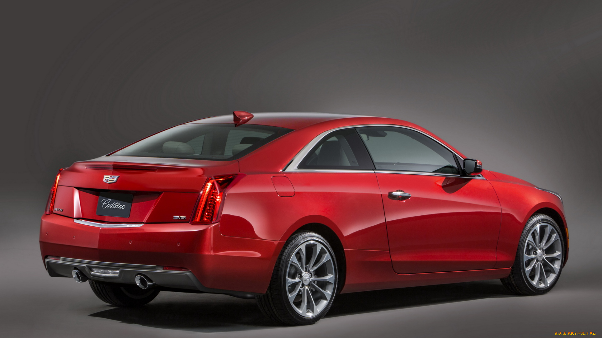 автомобили, cadillac, ats, coupe, 2014г, красный