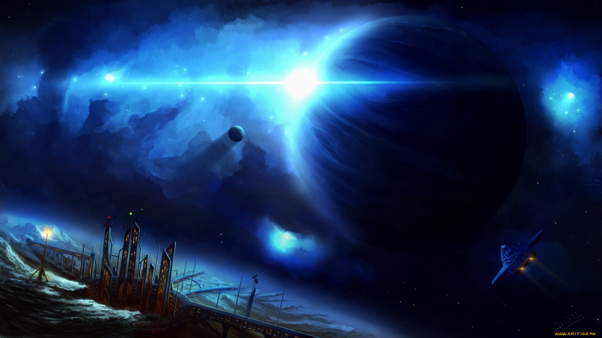 фэнтези, космические, корабли, , звездолеты, , станции, планета, спутник, звезда, челнок, станция, космическая