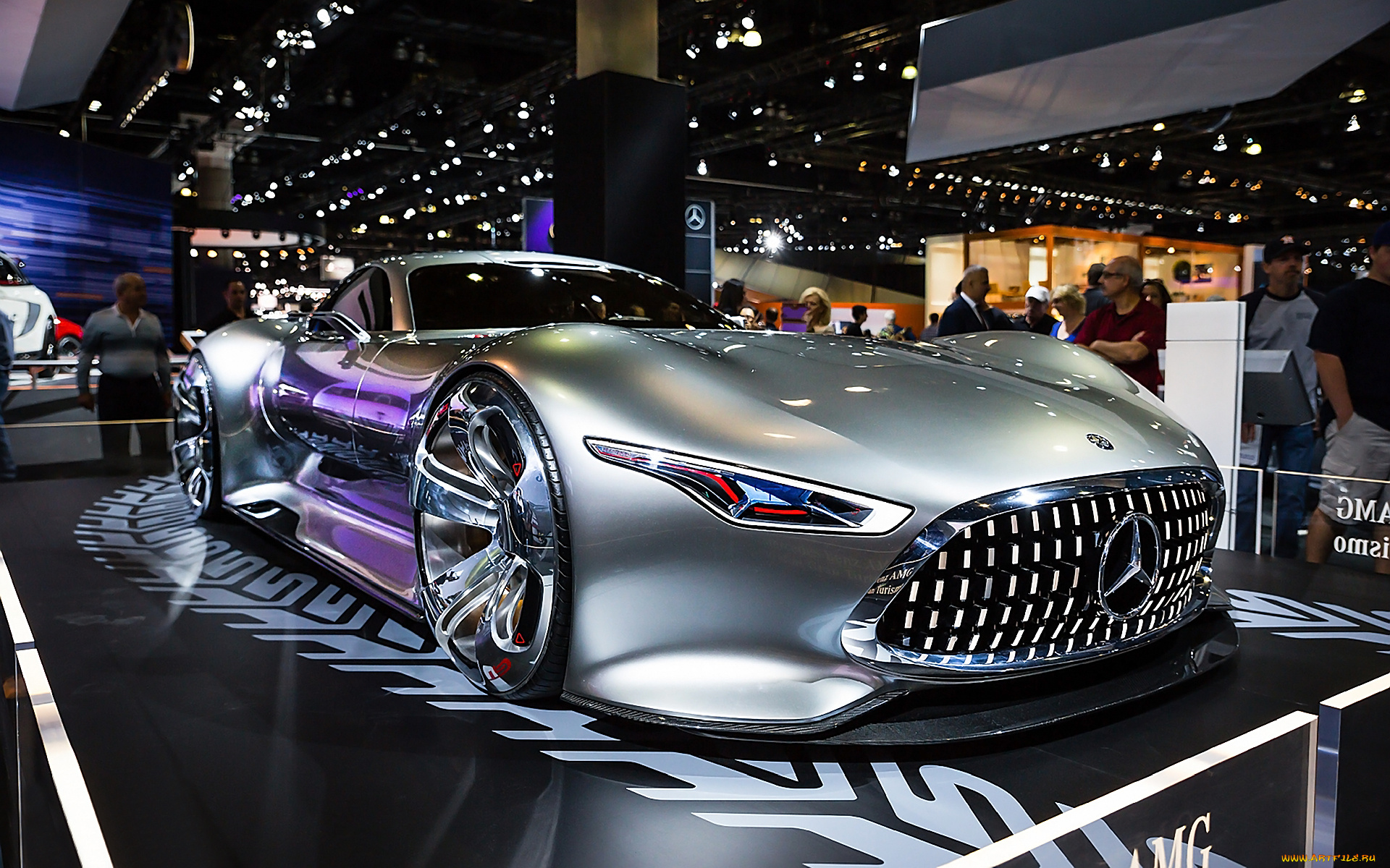 автомобили, выставки, и, уличные, фото, amg, benz, серебристый, серый, turismo, gran, mercedes, vision