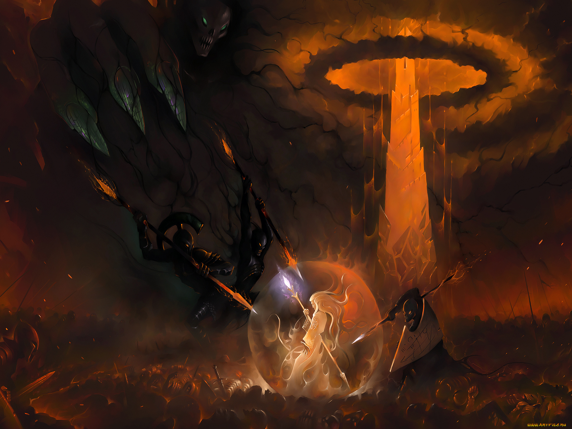 фэнтези, маги, , волшебники, маг, волшебник, сила, колдовство, демоны, поле, битва