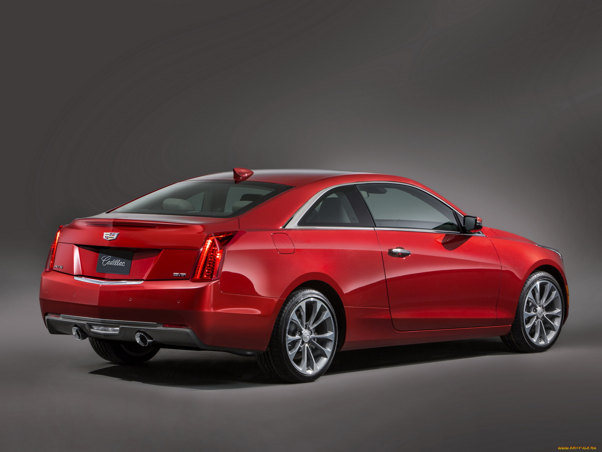 автомобили, cadillac, ats, coupe, 2014г, красный