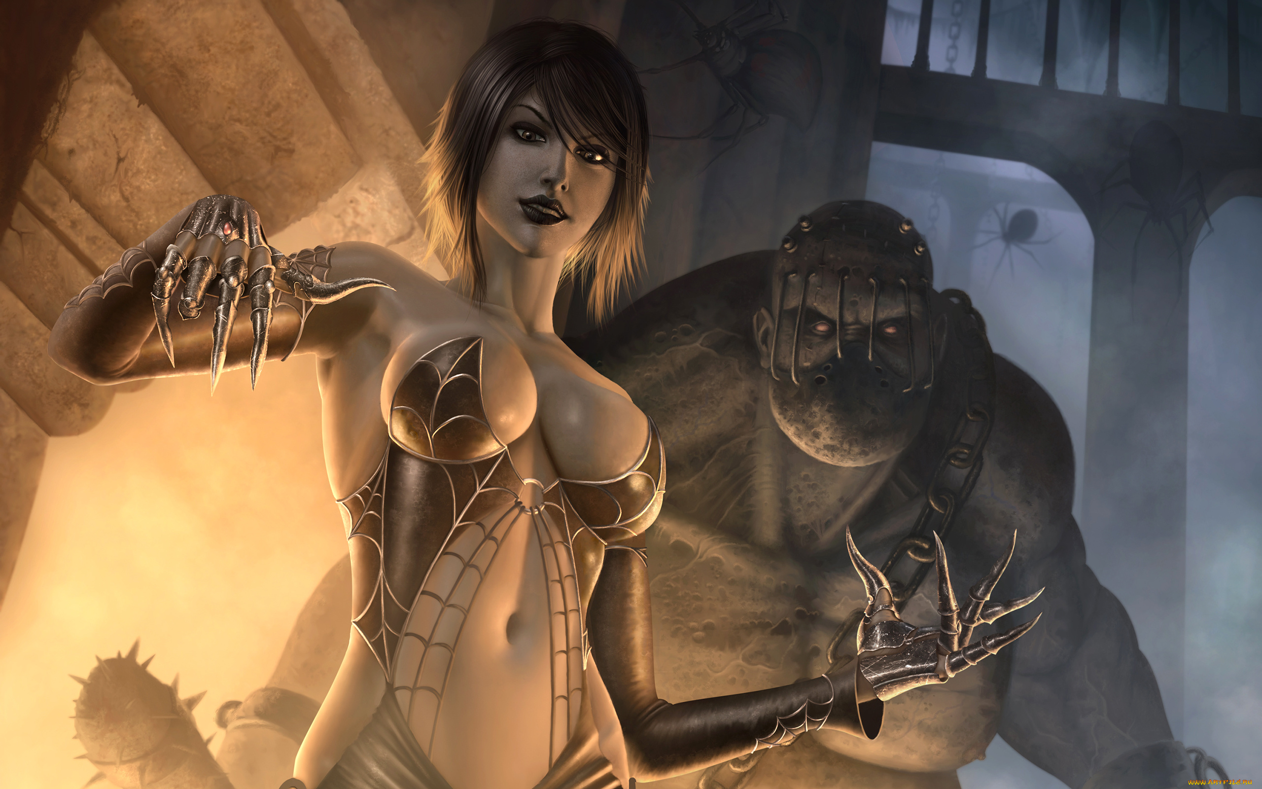 фэнтези, красавицы, и, чудовища, когти